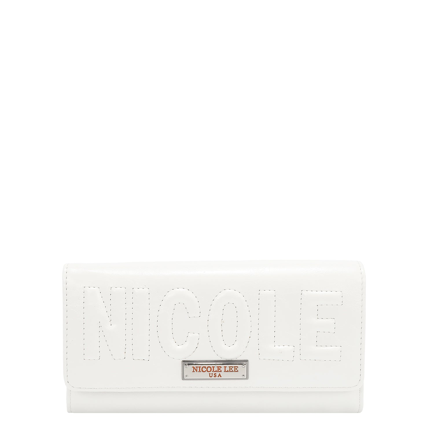 TRI-FOLD WALLET WITH EMBOSSED LOGO (WHITE)