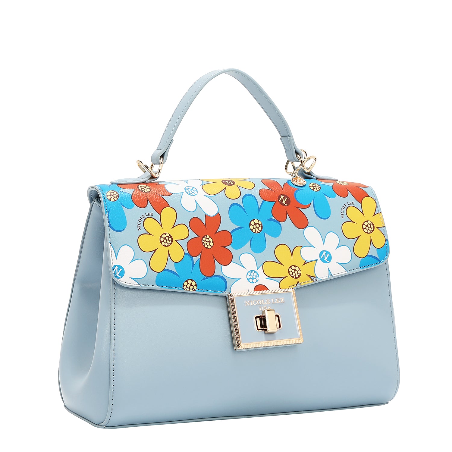 Floral pop bag (blue)
