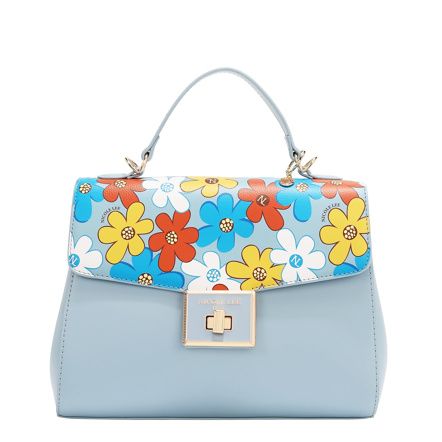 Floral pop bag (blue)