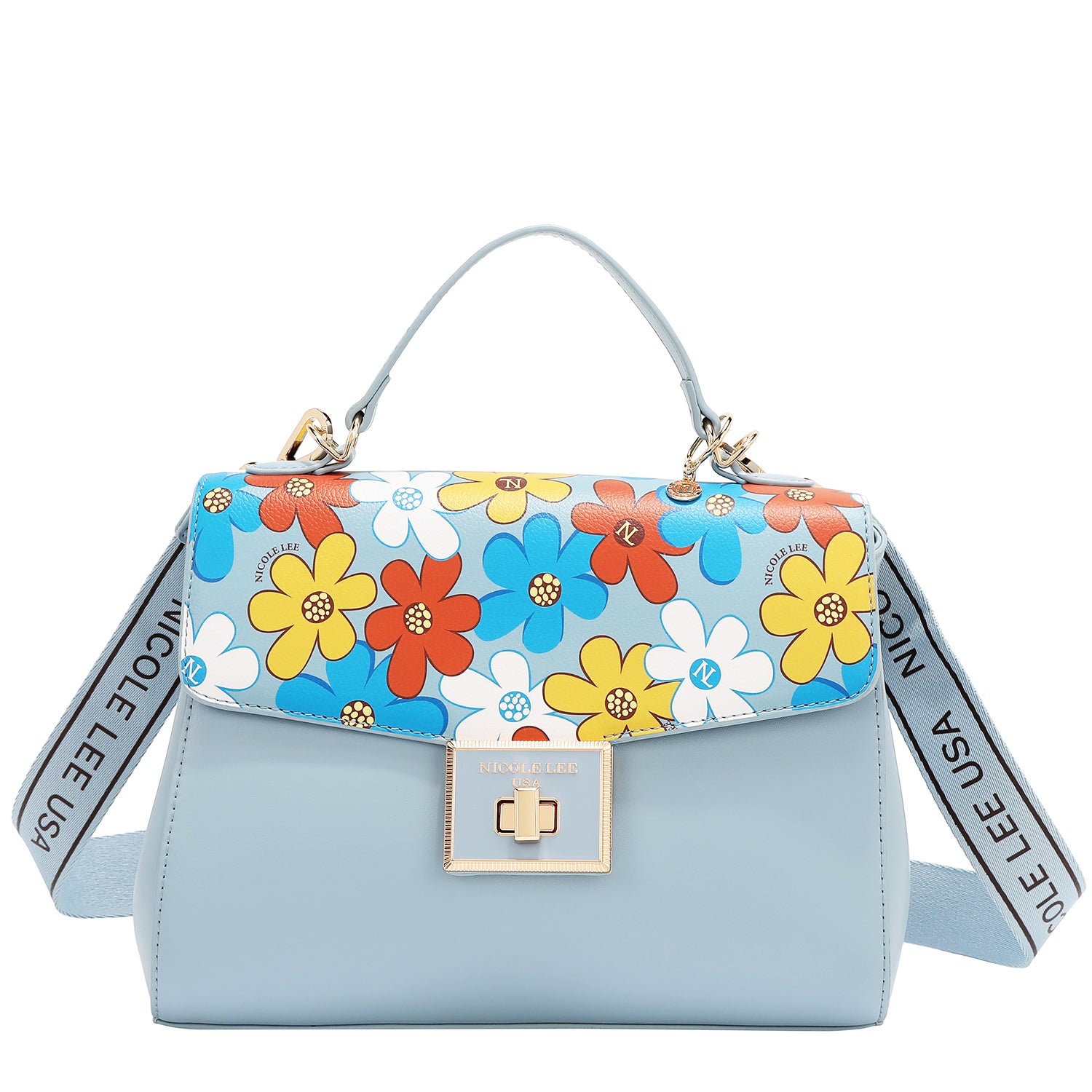 Floral pop bag (blue)