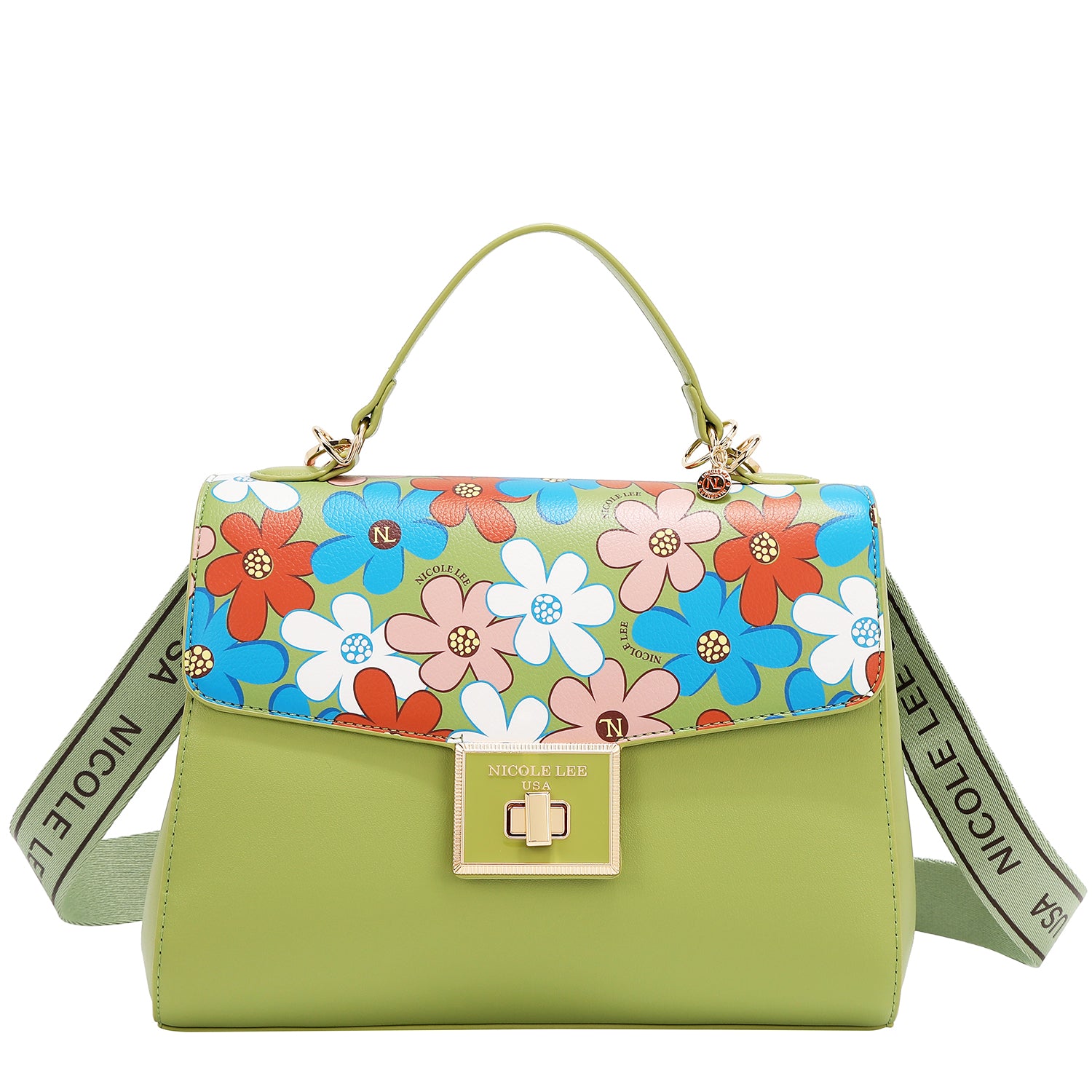 Floral Pop Bag (Green)