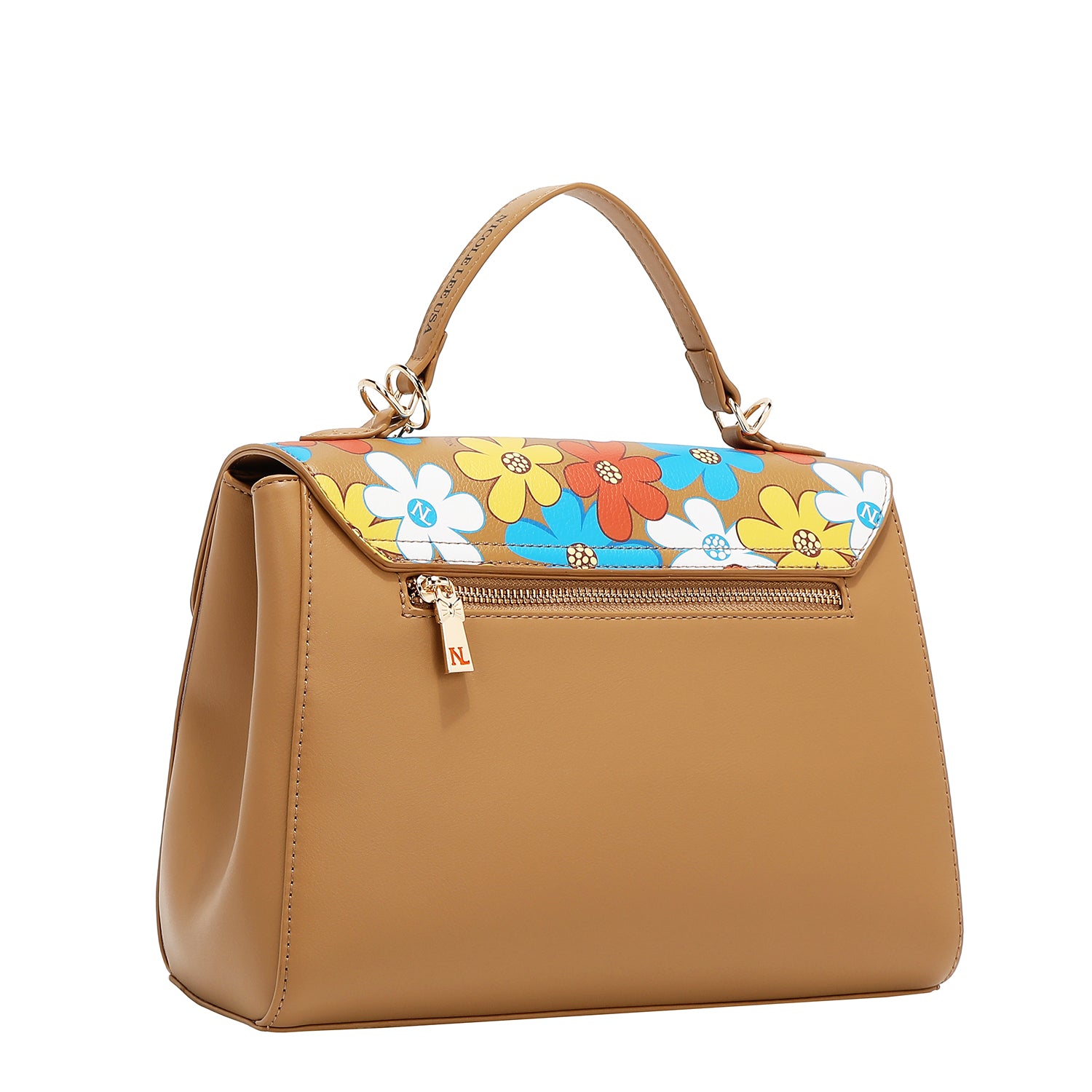 Floral Pop Bag (Taupe)