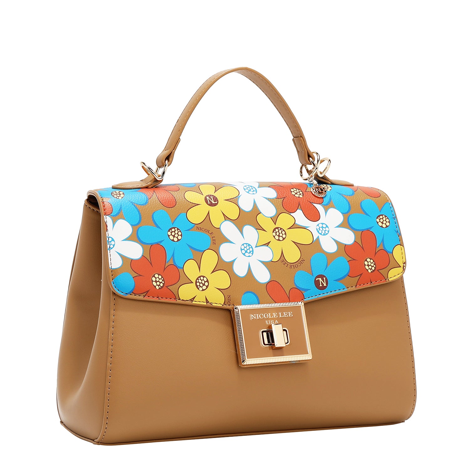 Floral Pop Bag (Taupe)