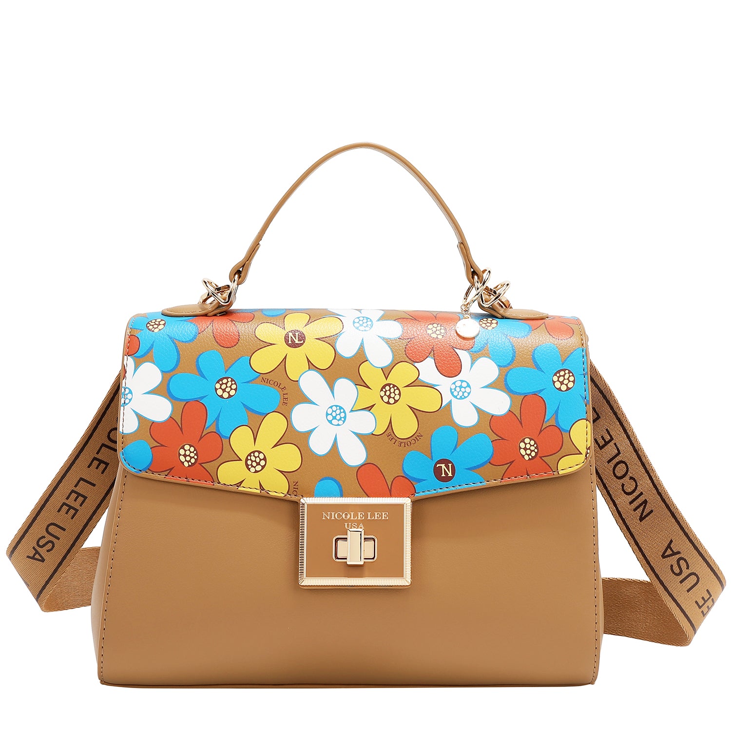 Bag pop floreale (Taupe)