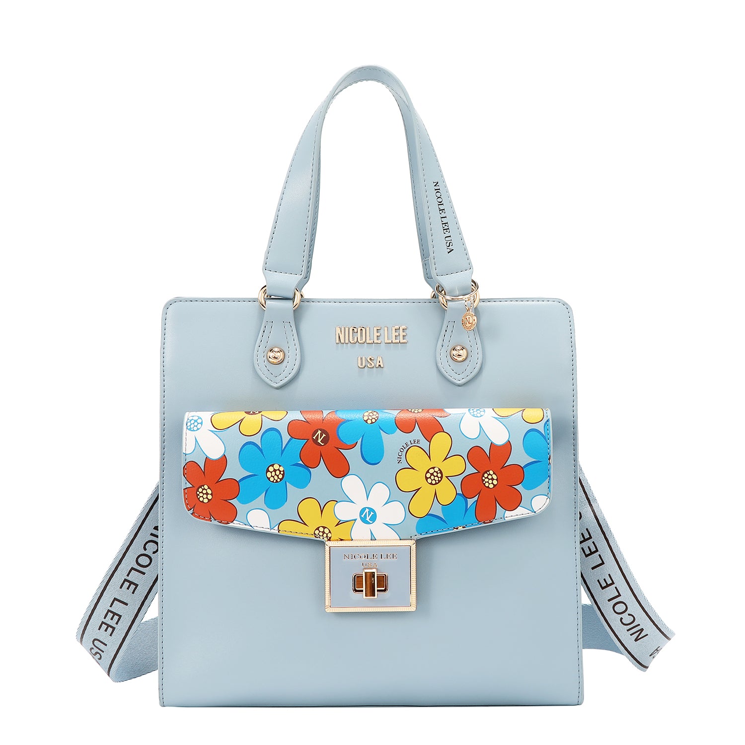 Floral pop bag (blue)
