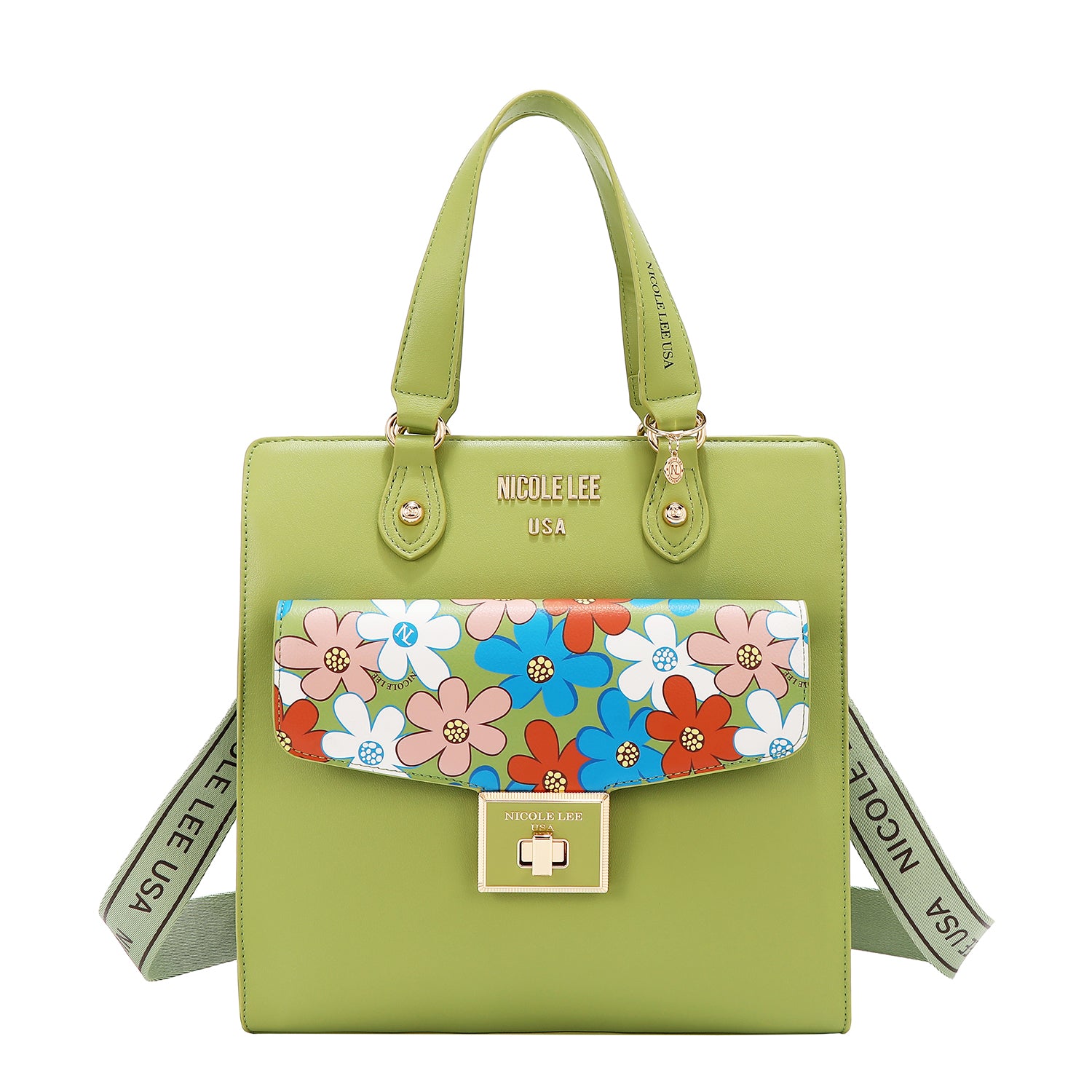 Floral Pop Tote Bag (Green)