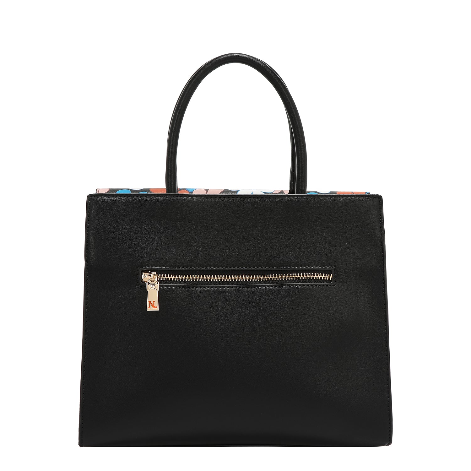 Floral Pop Satchel Bag (Black)