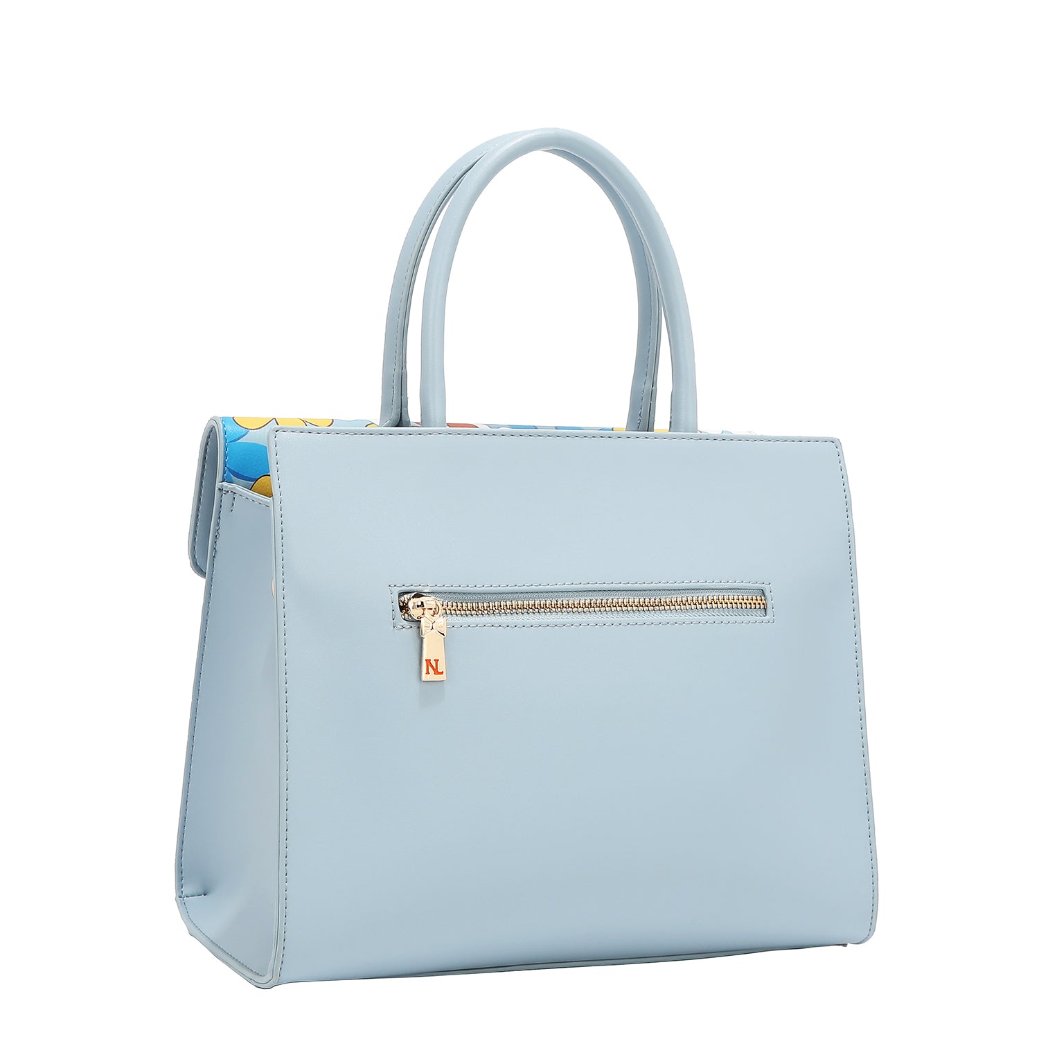 Floral Pop Satchel Bag (Blue)