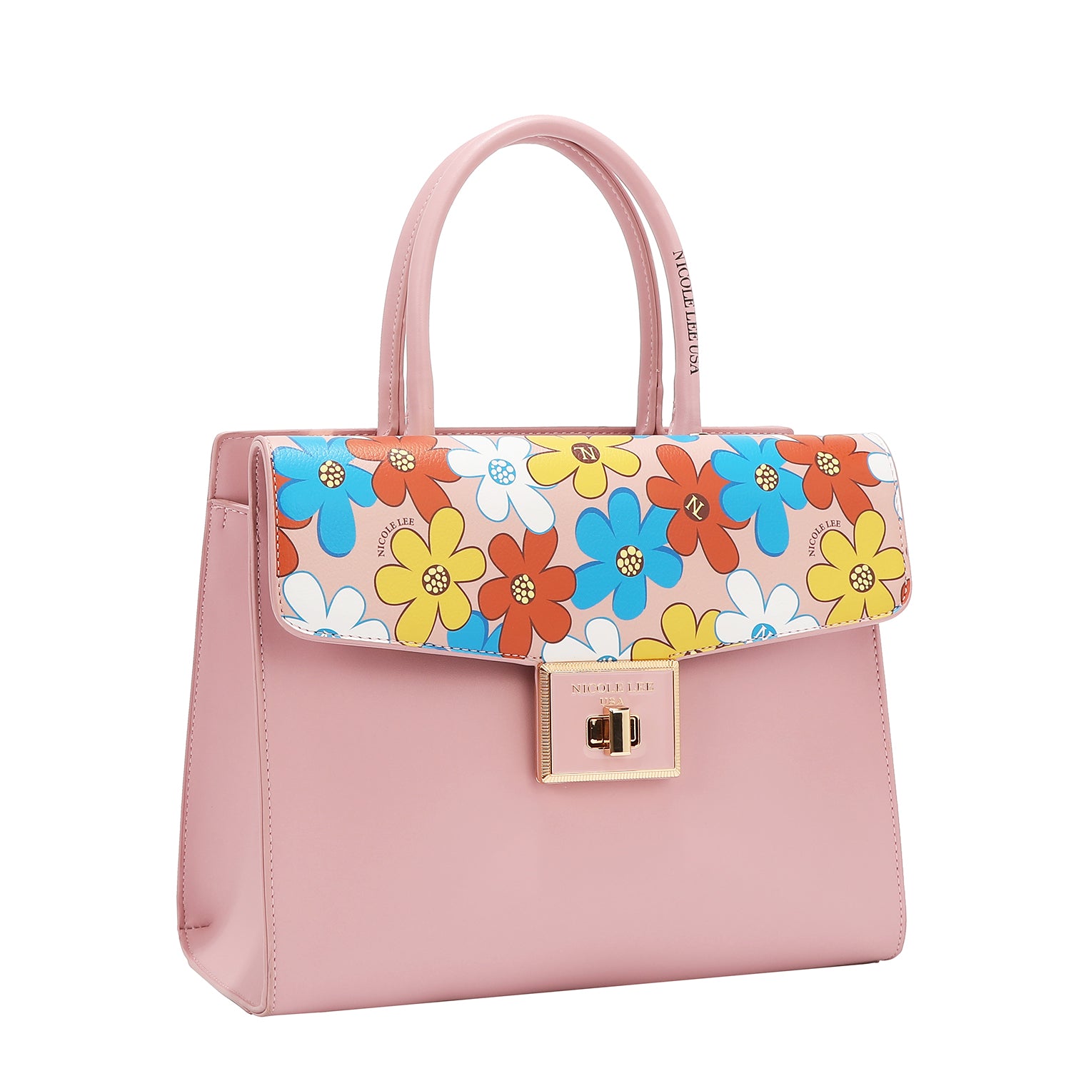 Floral Pop Satchel Bag (Rosa)