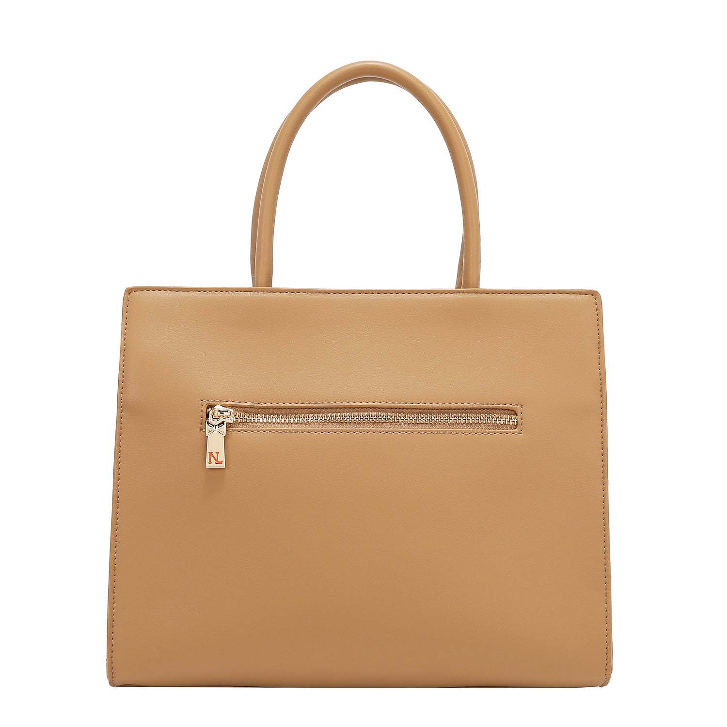 Floral Pop Satchel Bag (Taupe)
