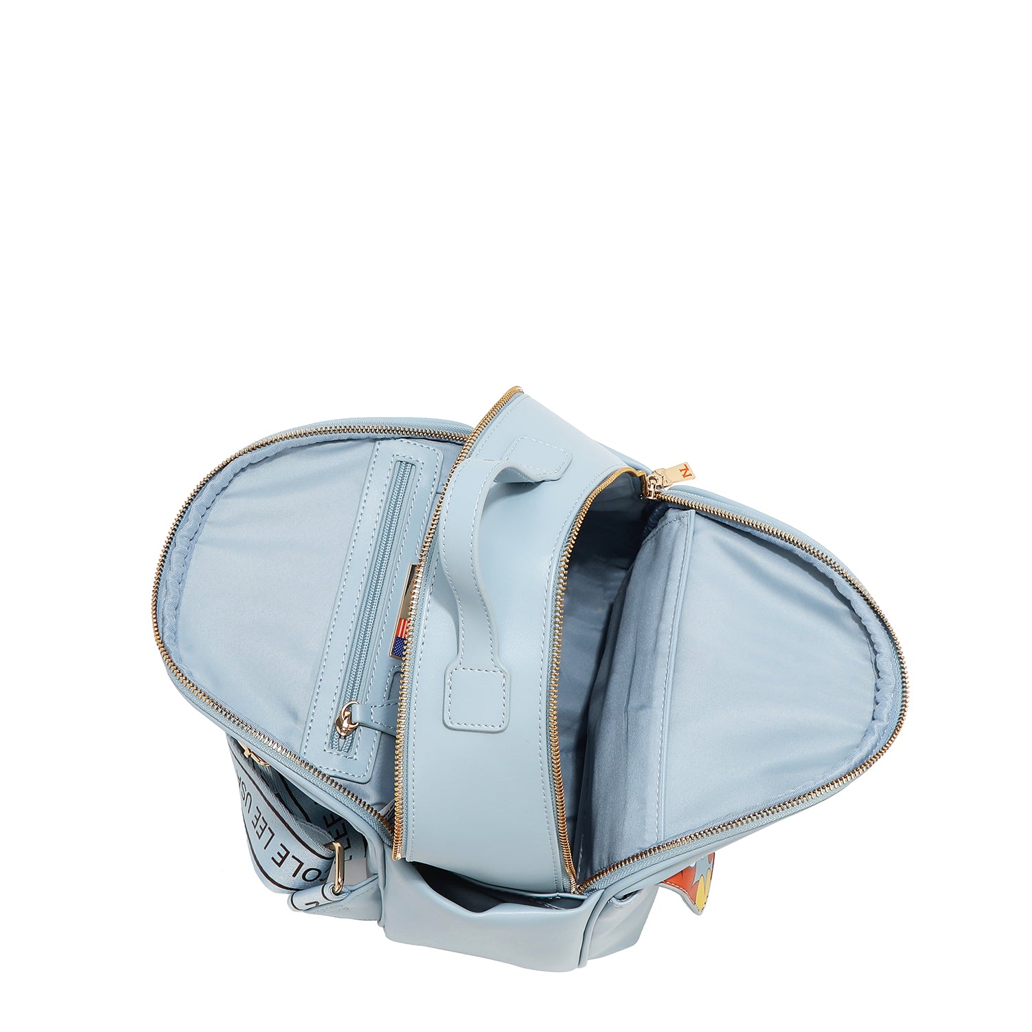 Zaino con flap pop floreale (verde)