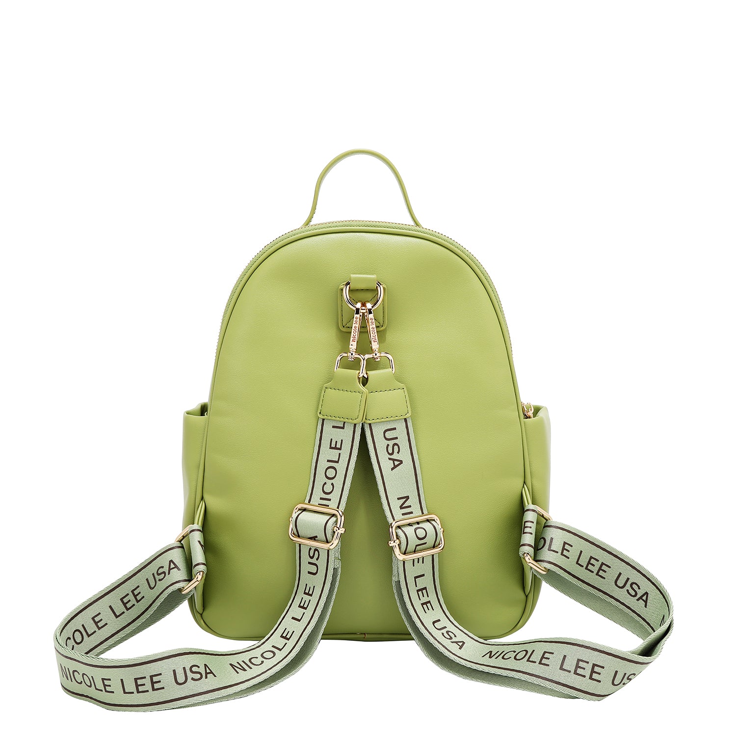 Zaino con flap pop floreale (verde)
