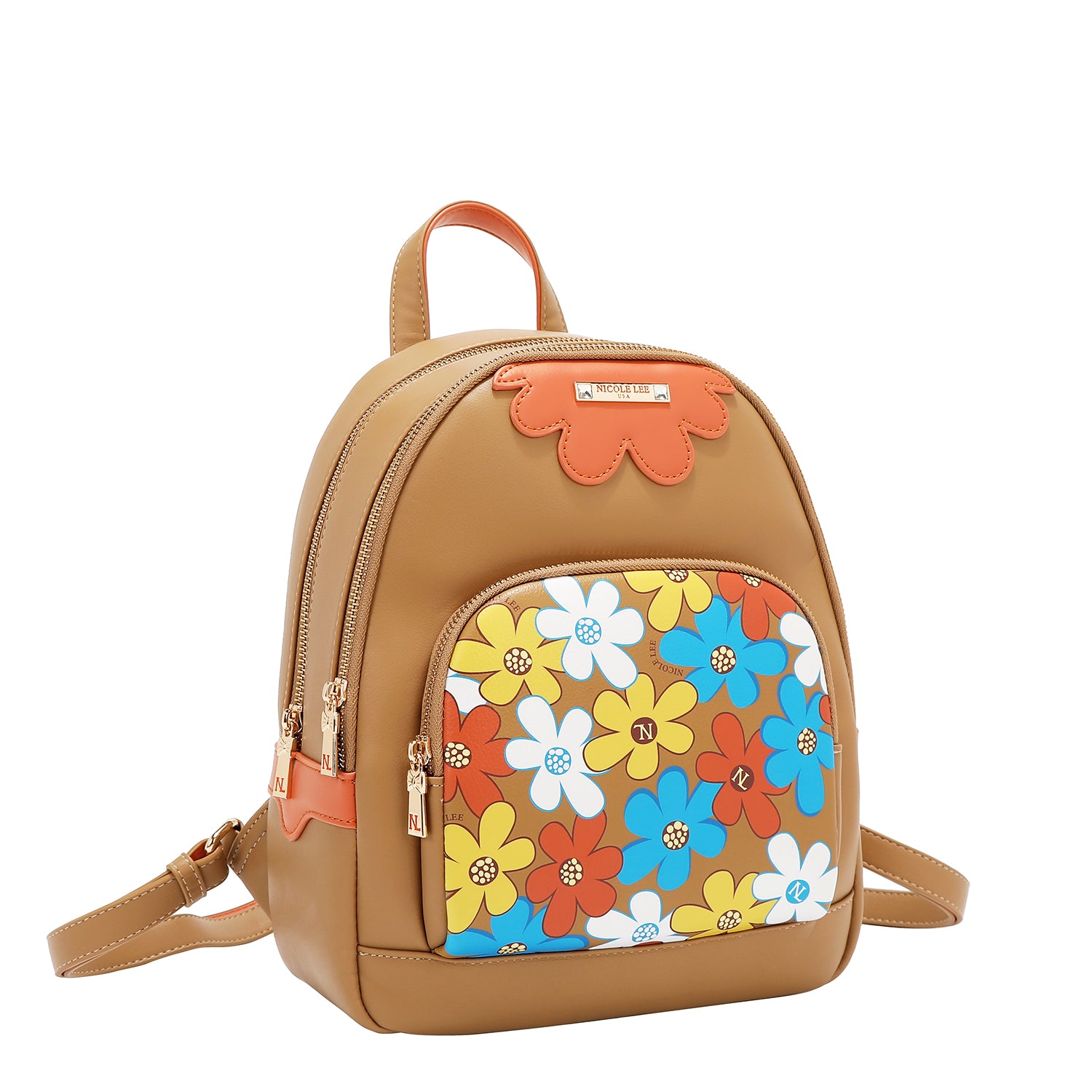 Zaino pop floreale (Taupe)