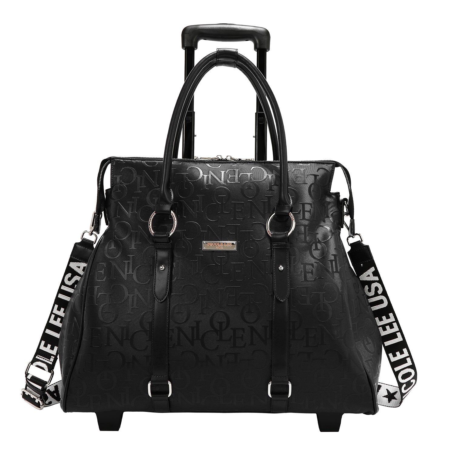 BOLSO CON RUEDAS MONOGRAMA (NEGRO)