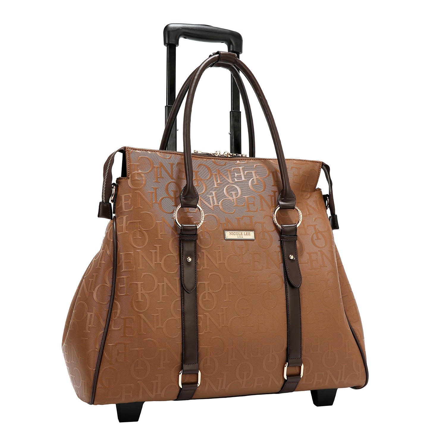 BOLSO CON RUEDAS MONOGRAMA (MARRON)