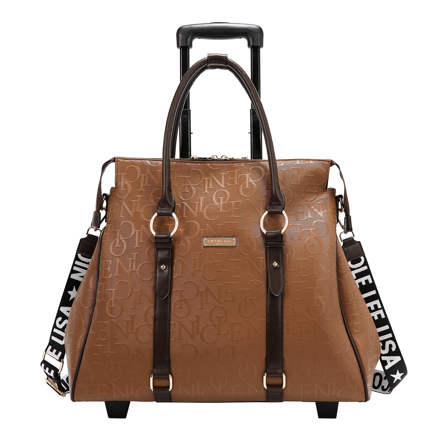 BOLSO CON RUEDAS MONOGRAMA (MARRON)