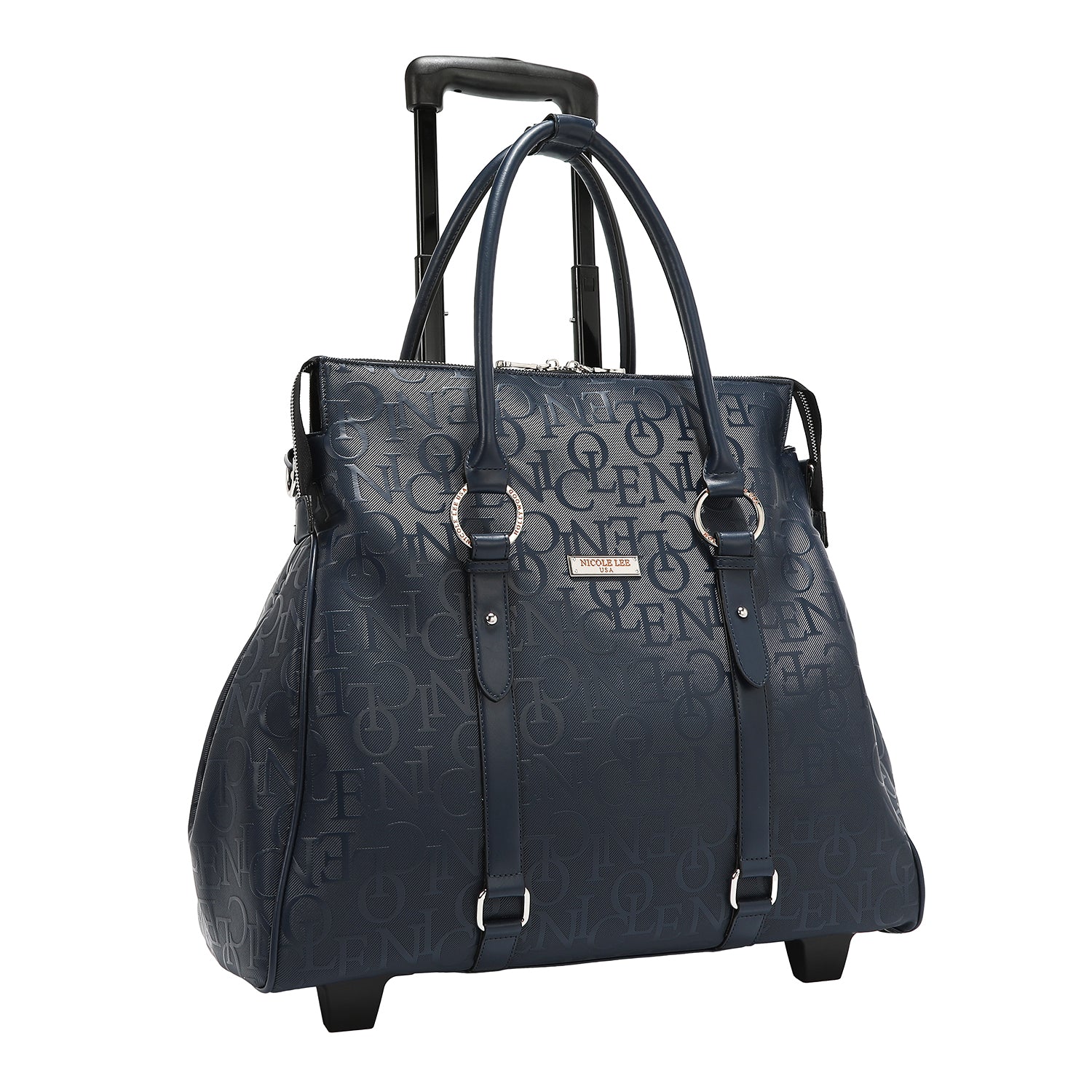 BOLSO CON RUEDAS MONOGRAMA (AZUL)