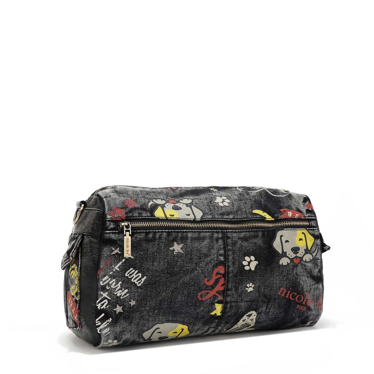 BANDOLERA MENSAJERA DE TELA VAQUERA GRIS