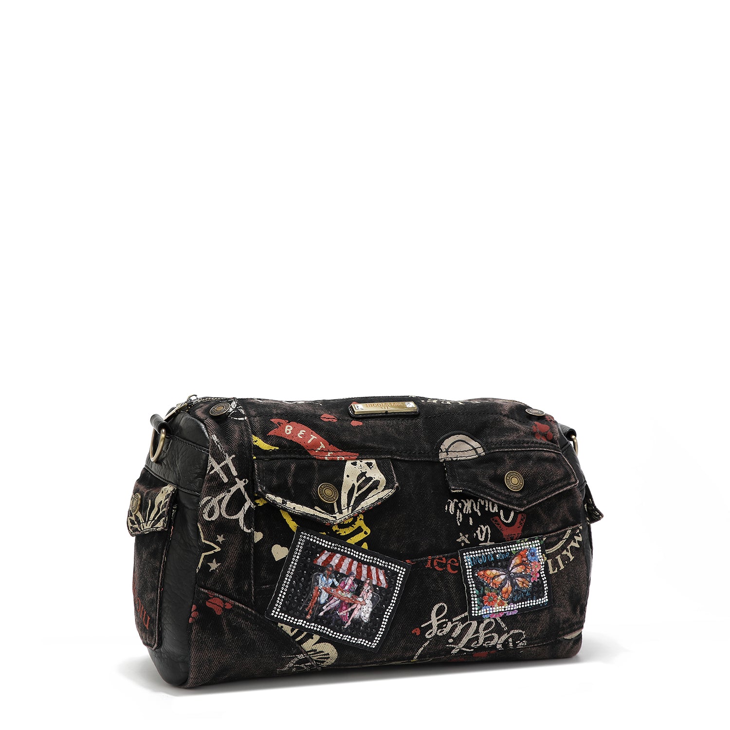 BANDOLERA MENSAJERA DE TELA VAQUERA MARRON