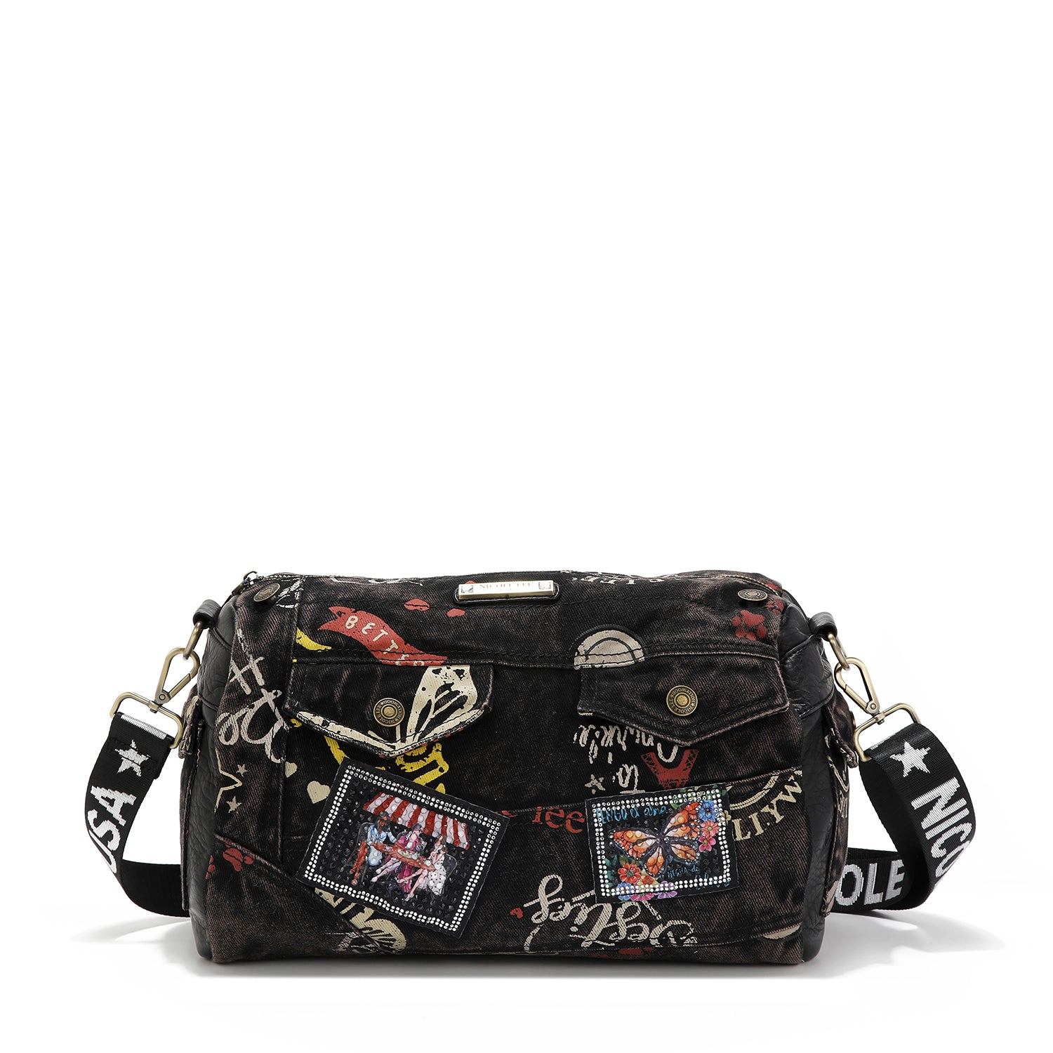 BANDOLERA MENSAJERA DE TELA VAQUERA MARRON