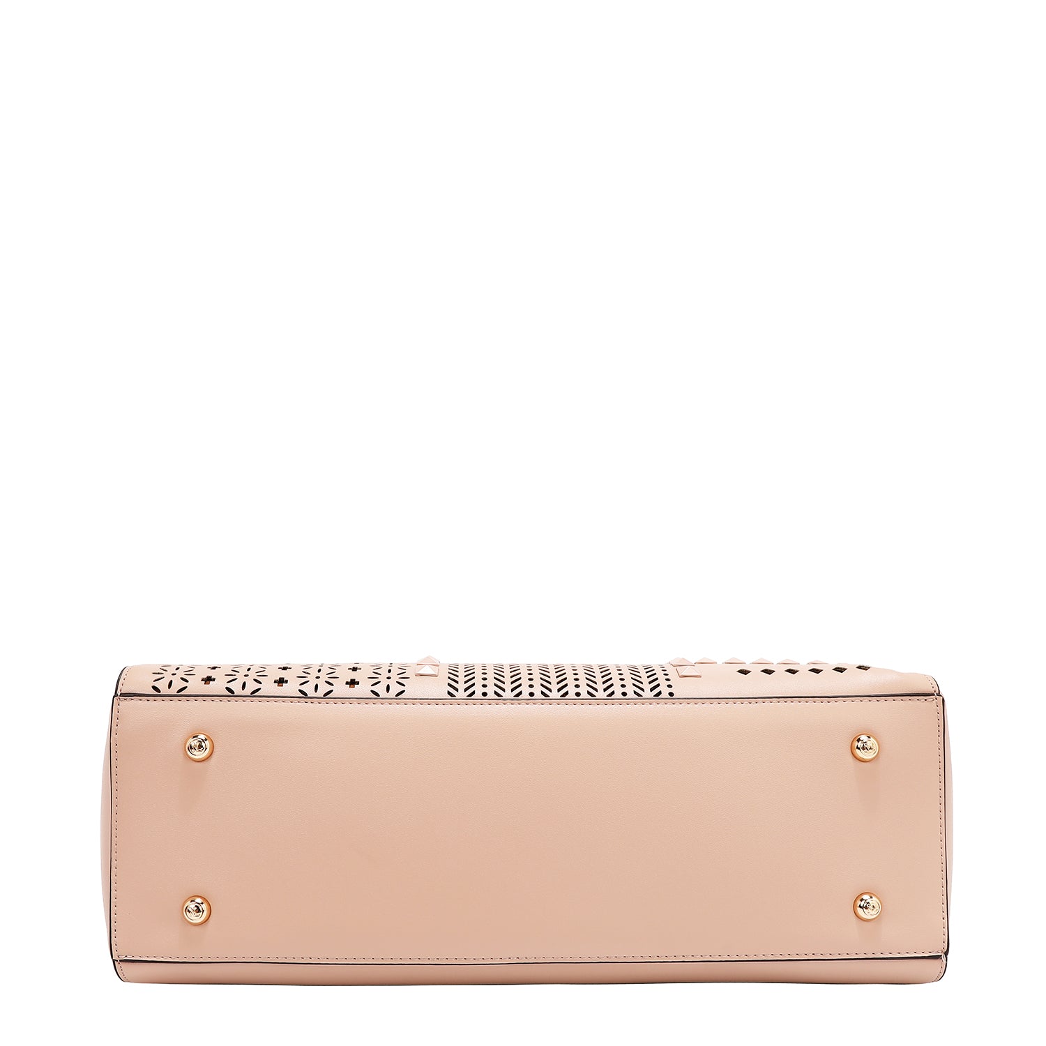 Satchel bag with geometric cuts (pink)