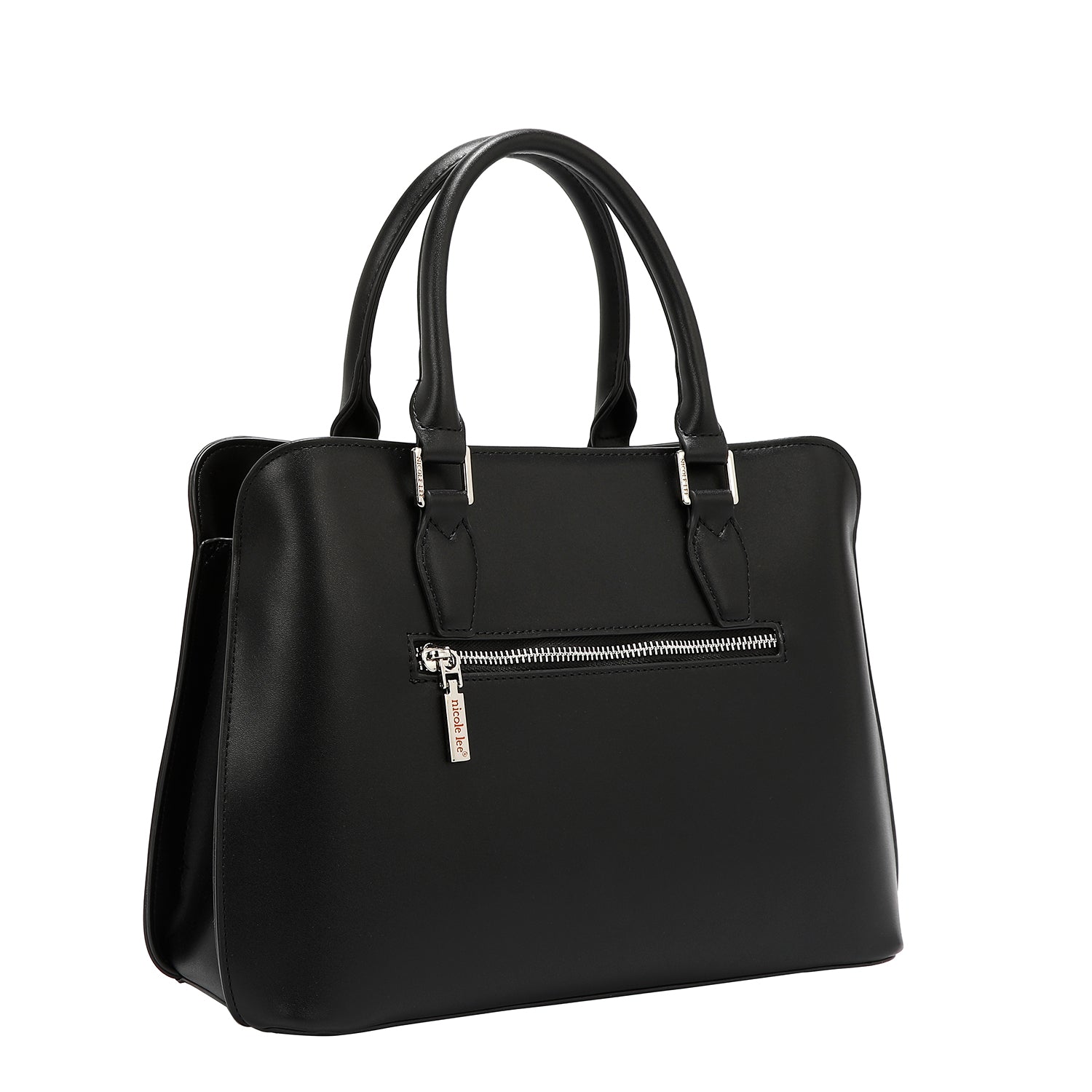 Dome bag with geometric cut (black)