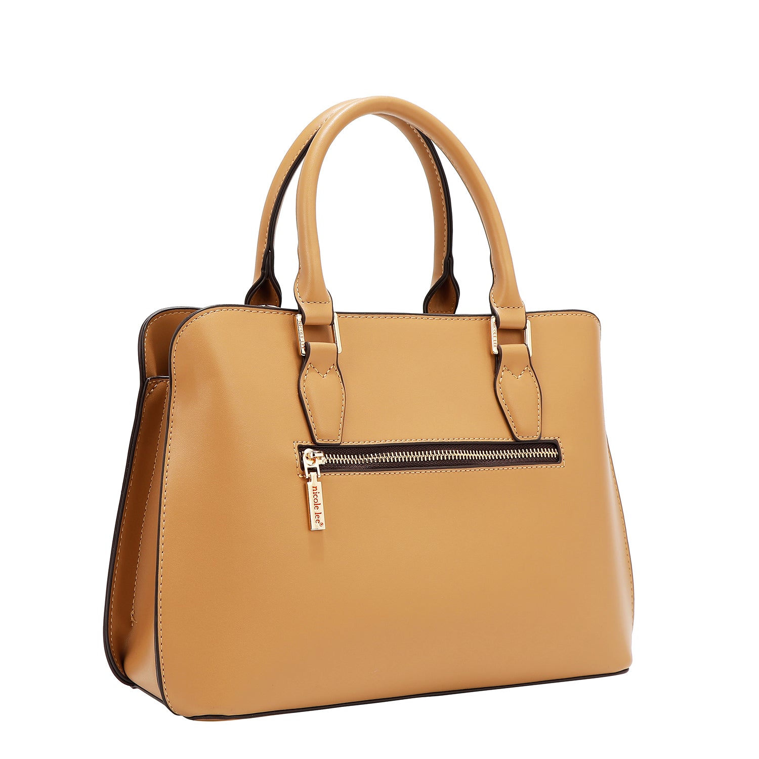 Dome bag with geometric cut (sand)