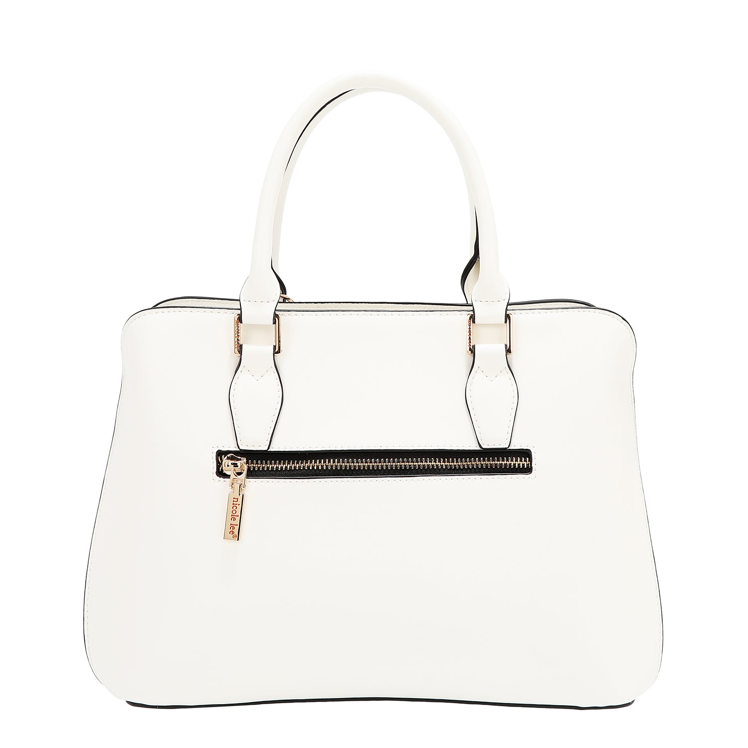 Dome bag with geometric cut (white)