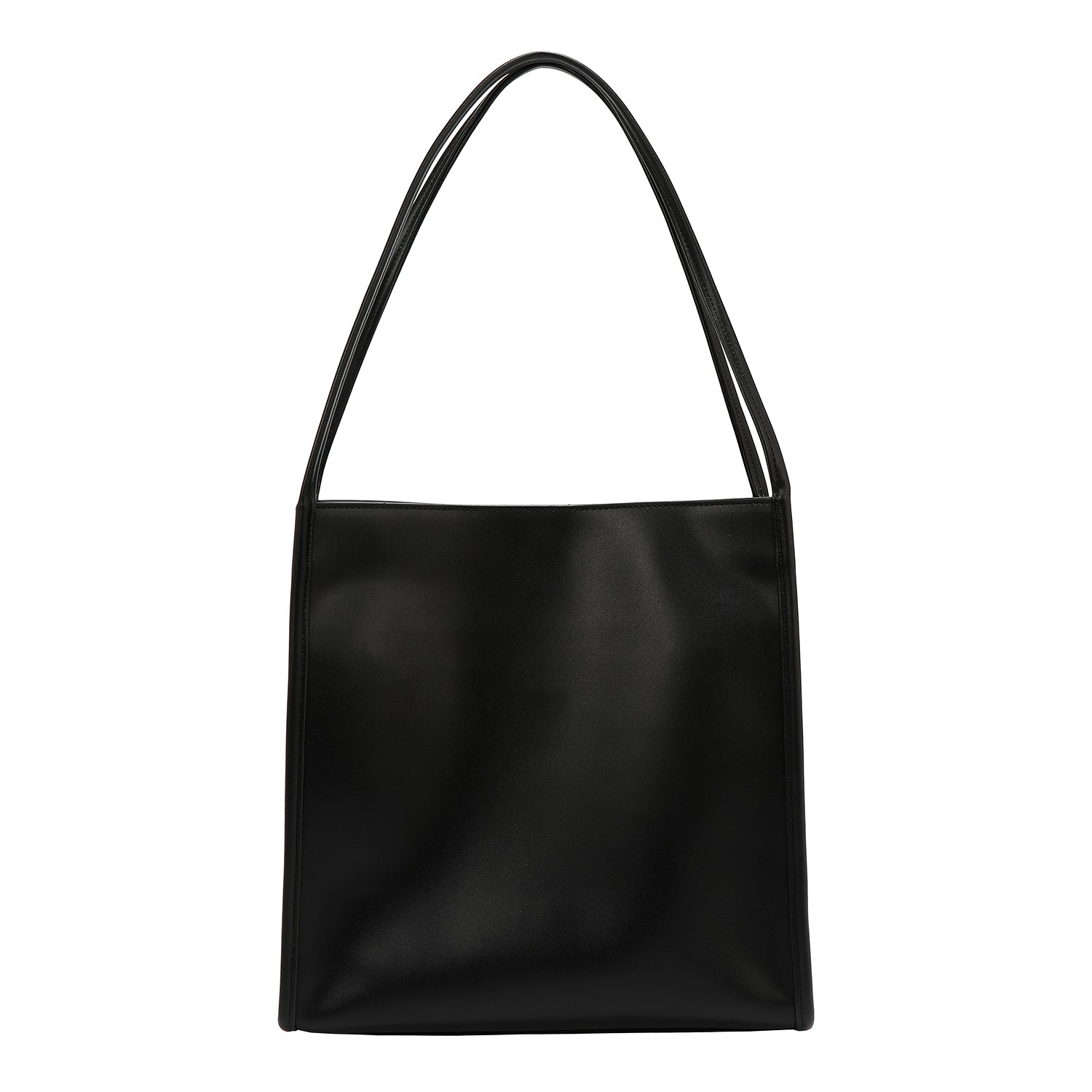 Two -piece bag with geometric cut (black)