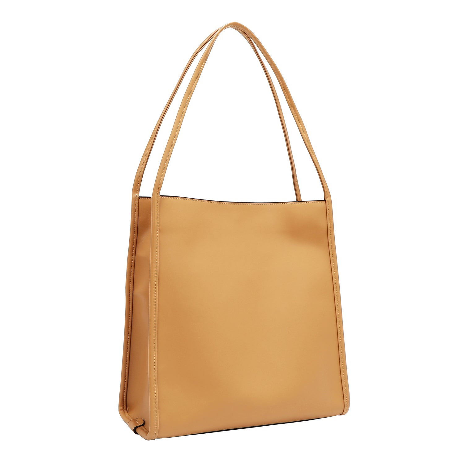 Two -piece bag with geometric cuts (sand)