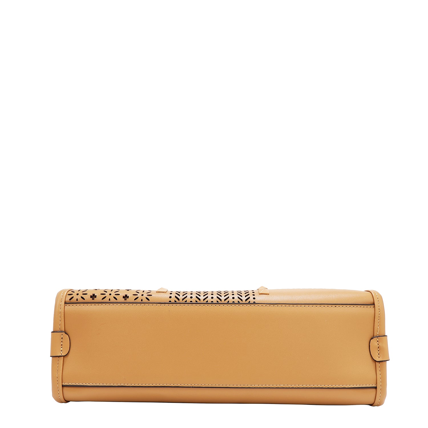 Two -piece bag with geometric cuts (sand)