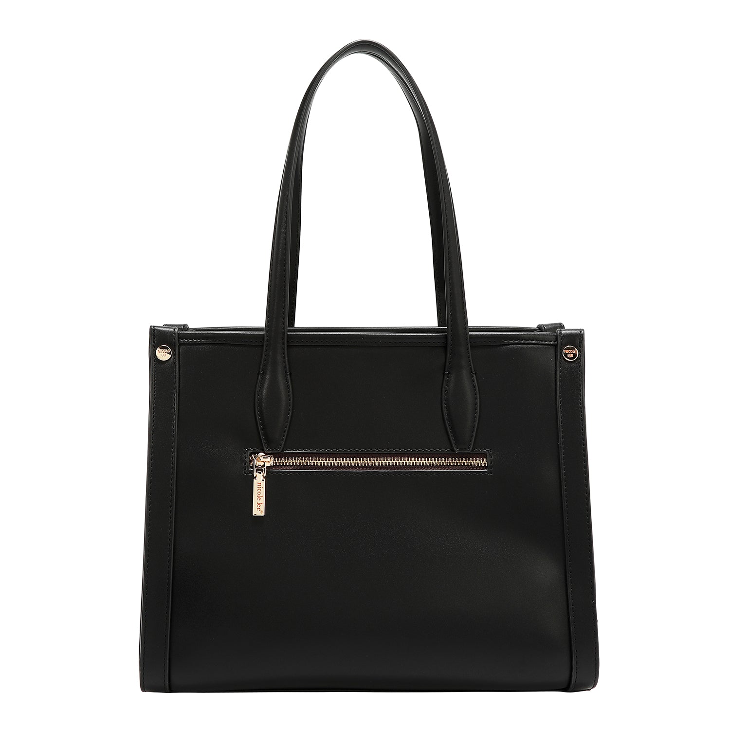 LASER CUT GEOMETRIC TOTE BAG (BLACK)