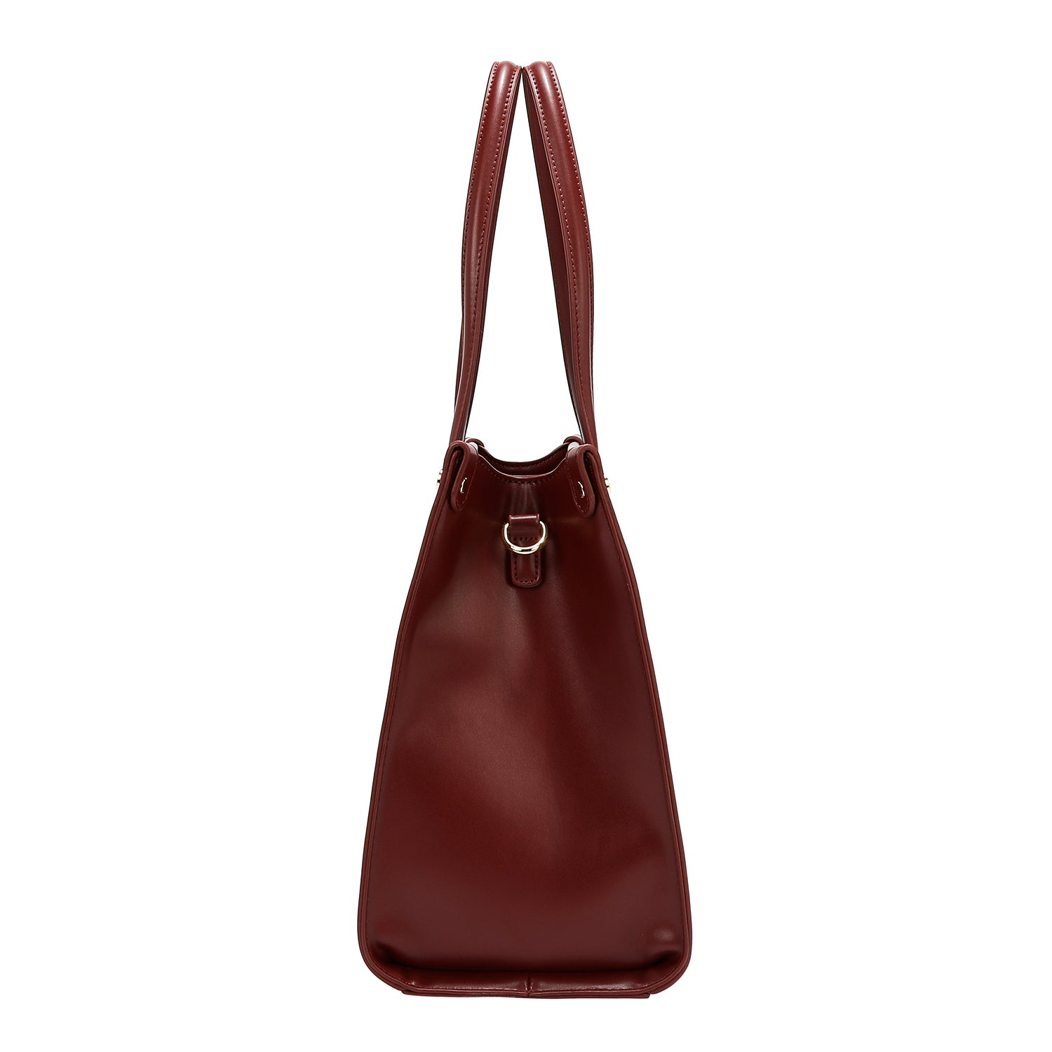 LASER CUT GEOMETRIC TOTE BAG (WINE)