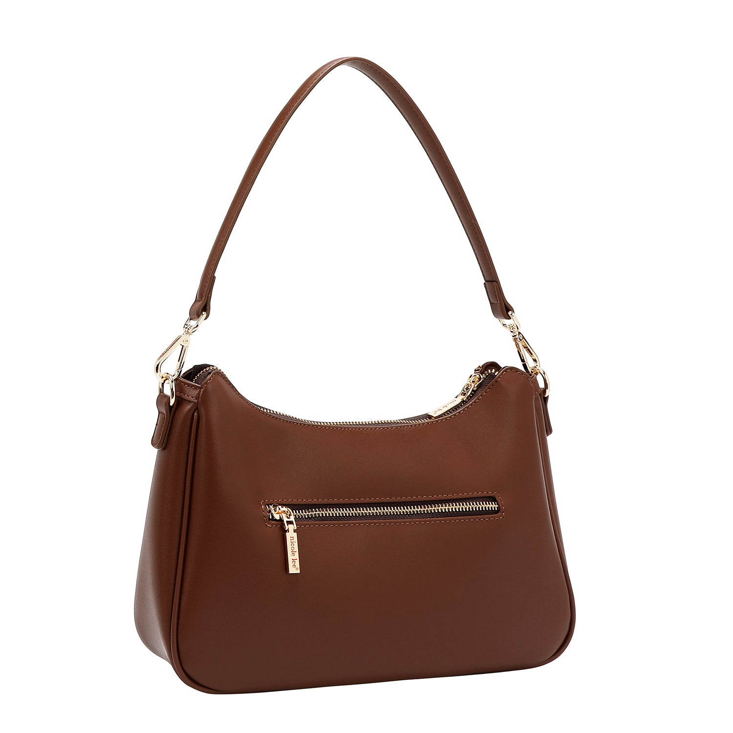 BORSA A TRACOLLA GEOMETRICA TAGLIA LASER (MARRONE)