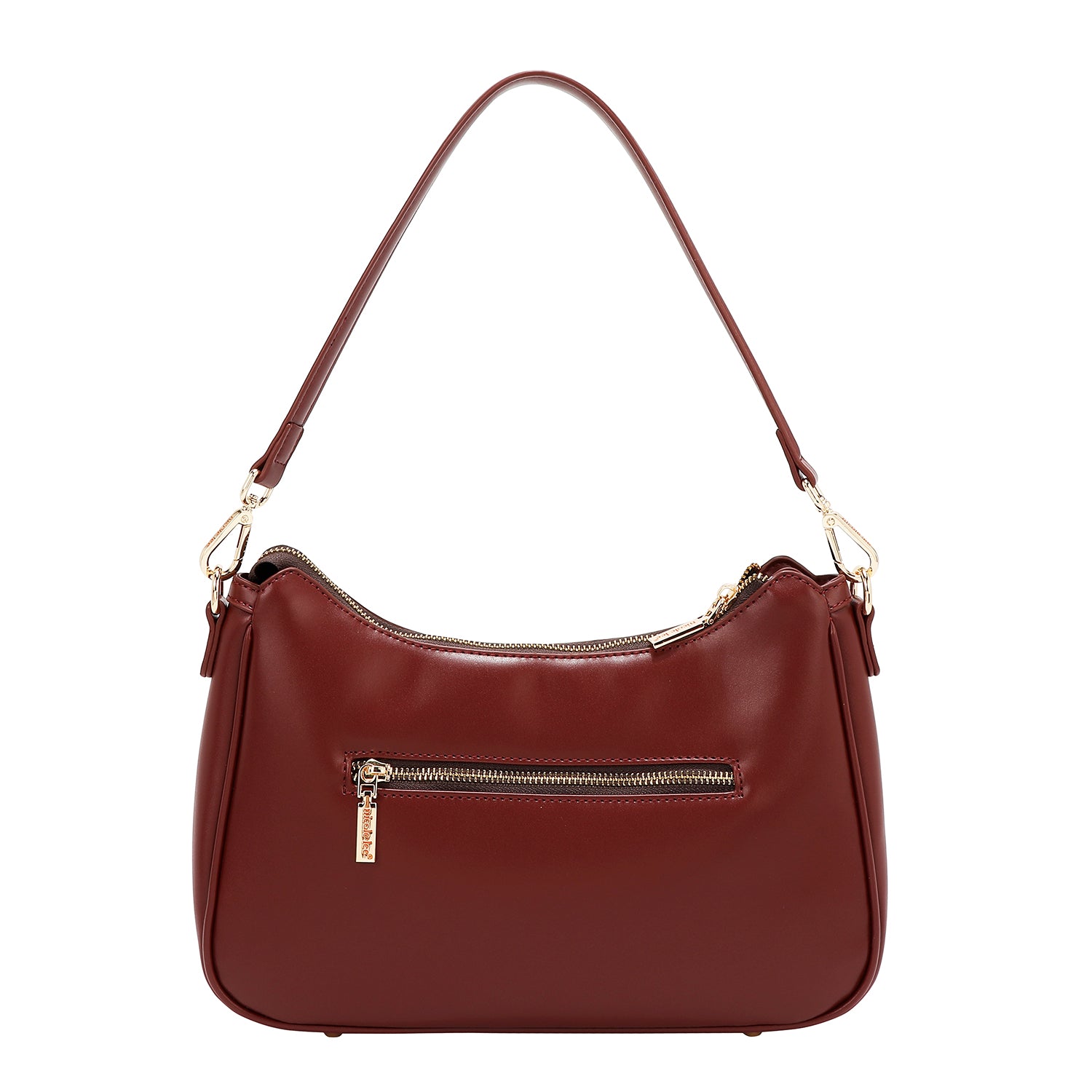 GEOMETRIC LASER CUT SHOULDER BAG (WINE)