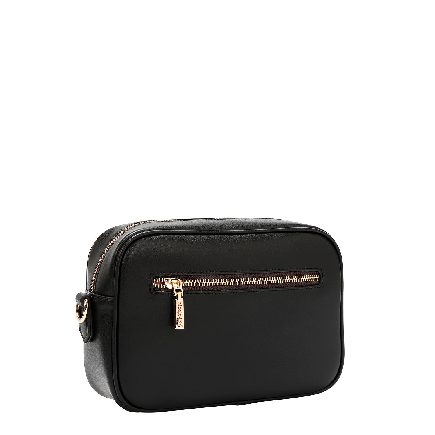 LASER CUT GEOMETRIC CROSSBODY BAG (BLACK)
