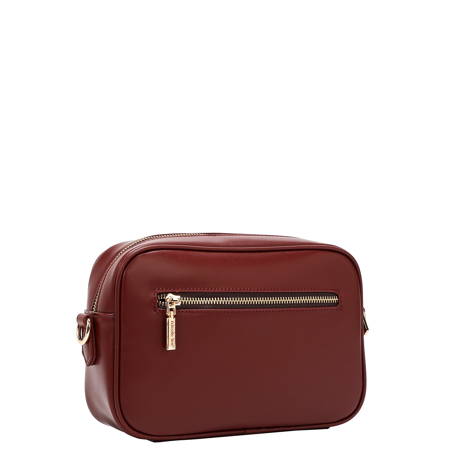 LASER CUT GEOMETRIC CROSSBODY BAG (WINE)