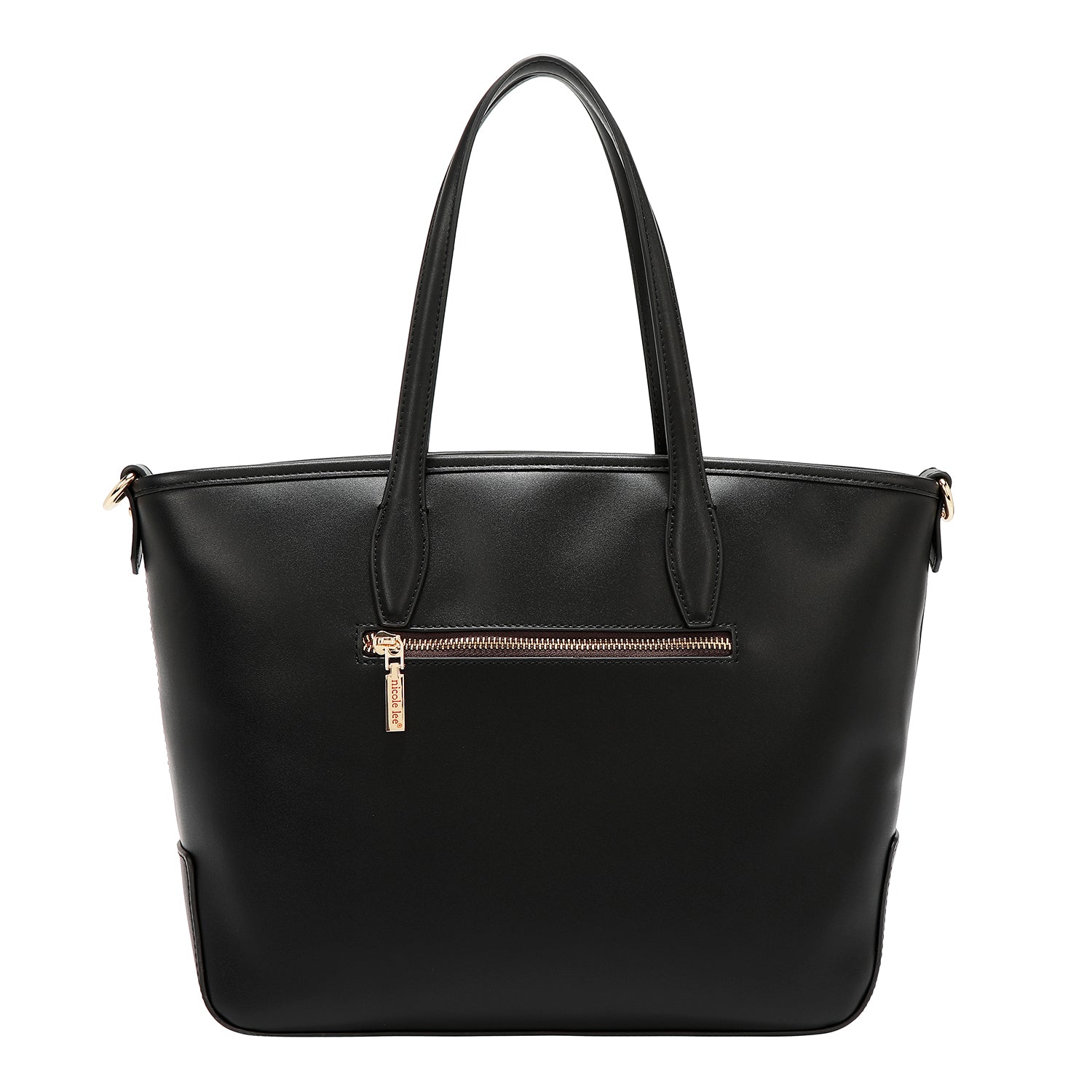 LASER CUT GEOMETRIC SHOPPER (BLACK)