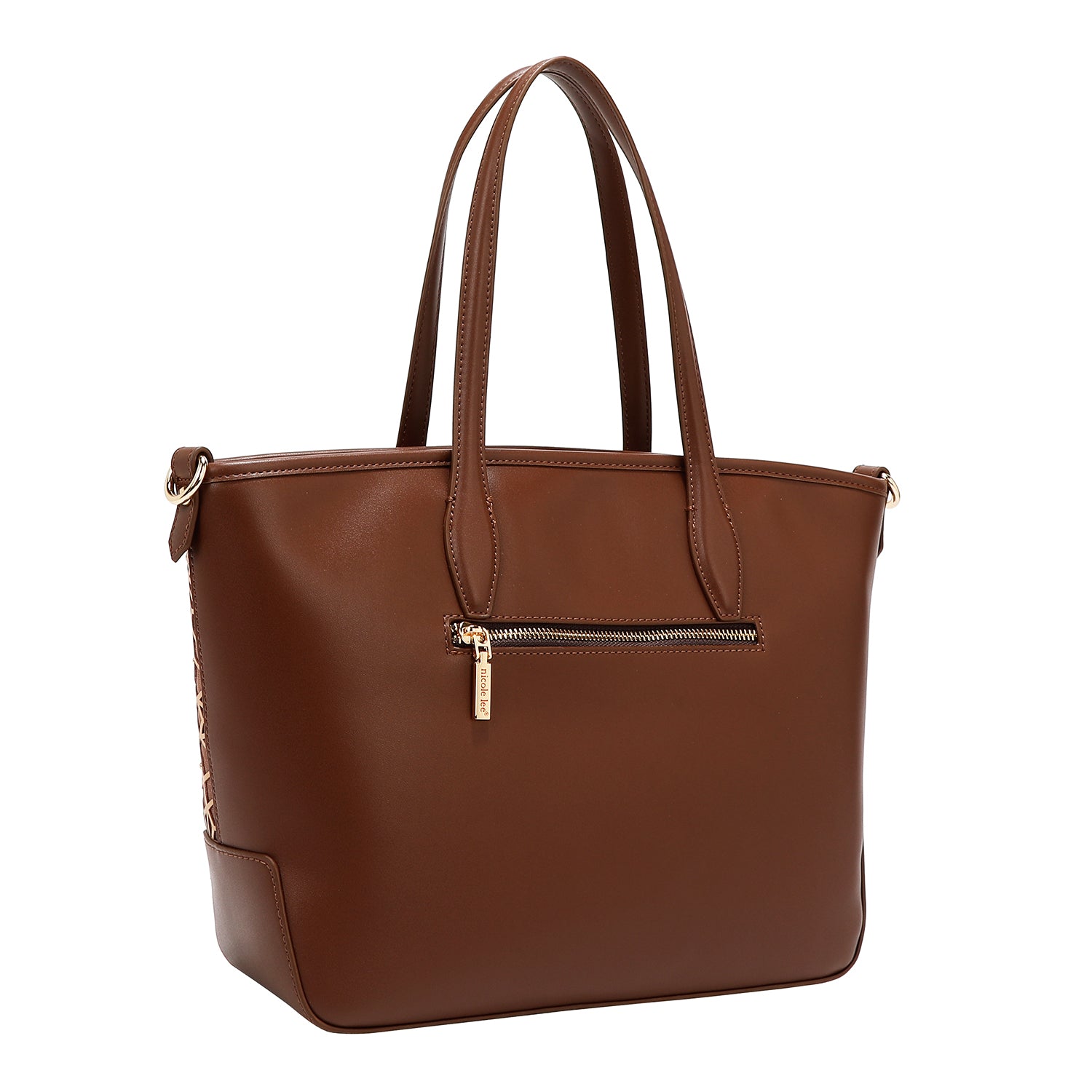 SHOPPER GEOMETRICA TAGLIA LASER (MARRONE)