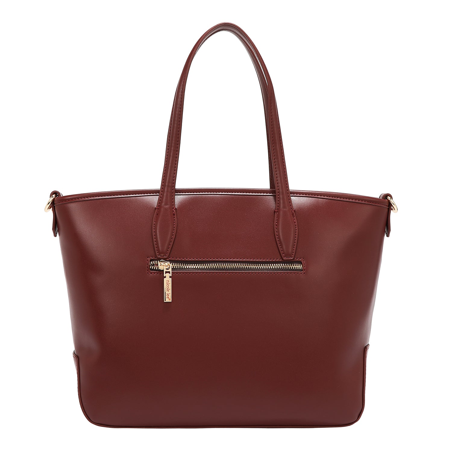 LASER CUT GEOMETRIC SHOPPER (WINE)