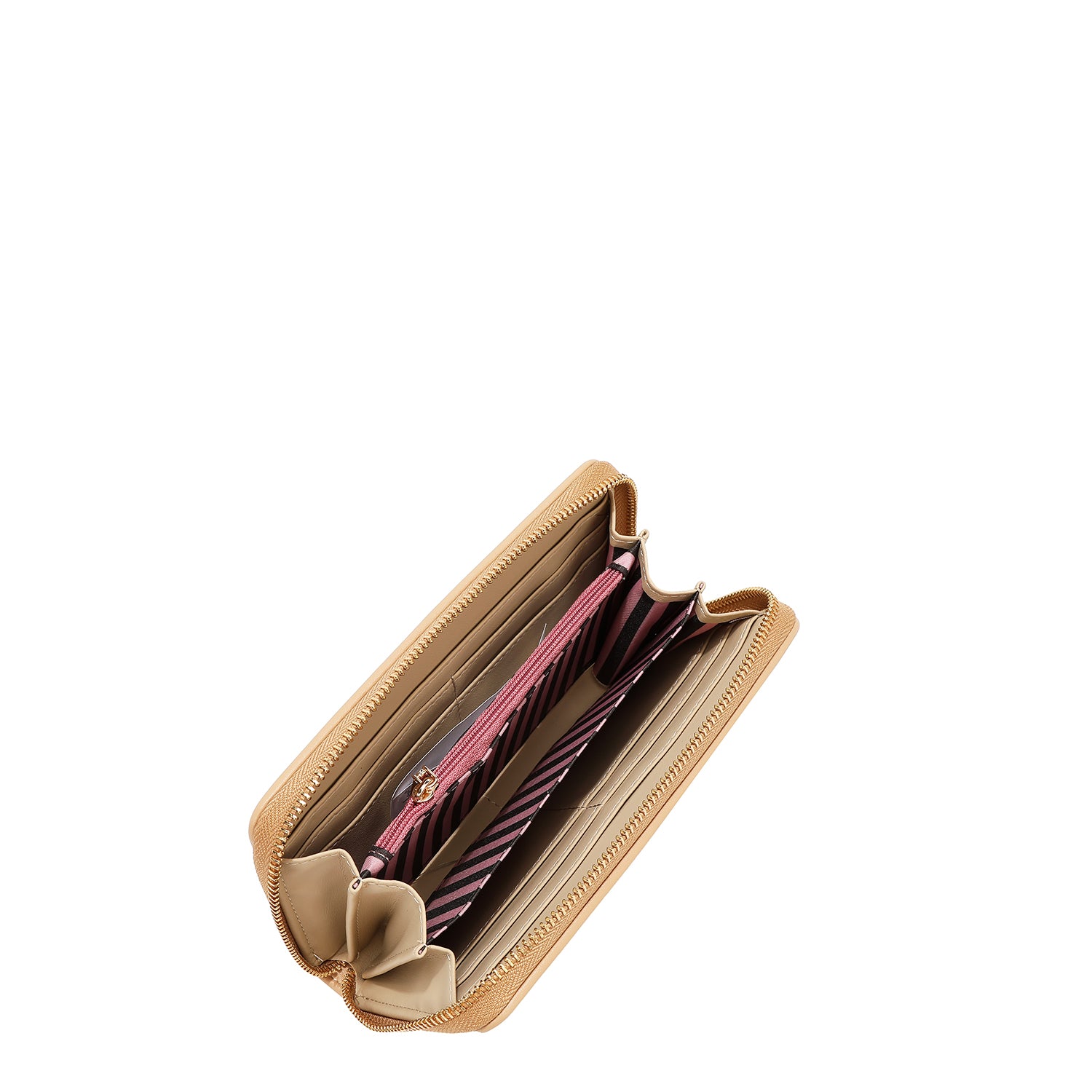 Portfolio with geometric cut (beige)