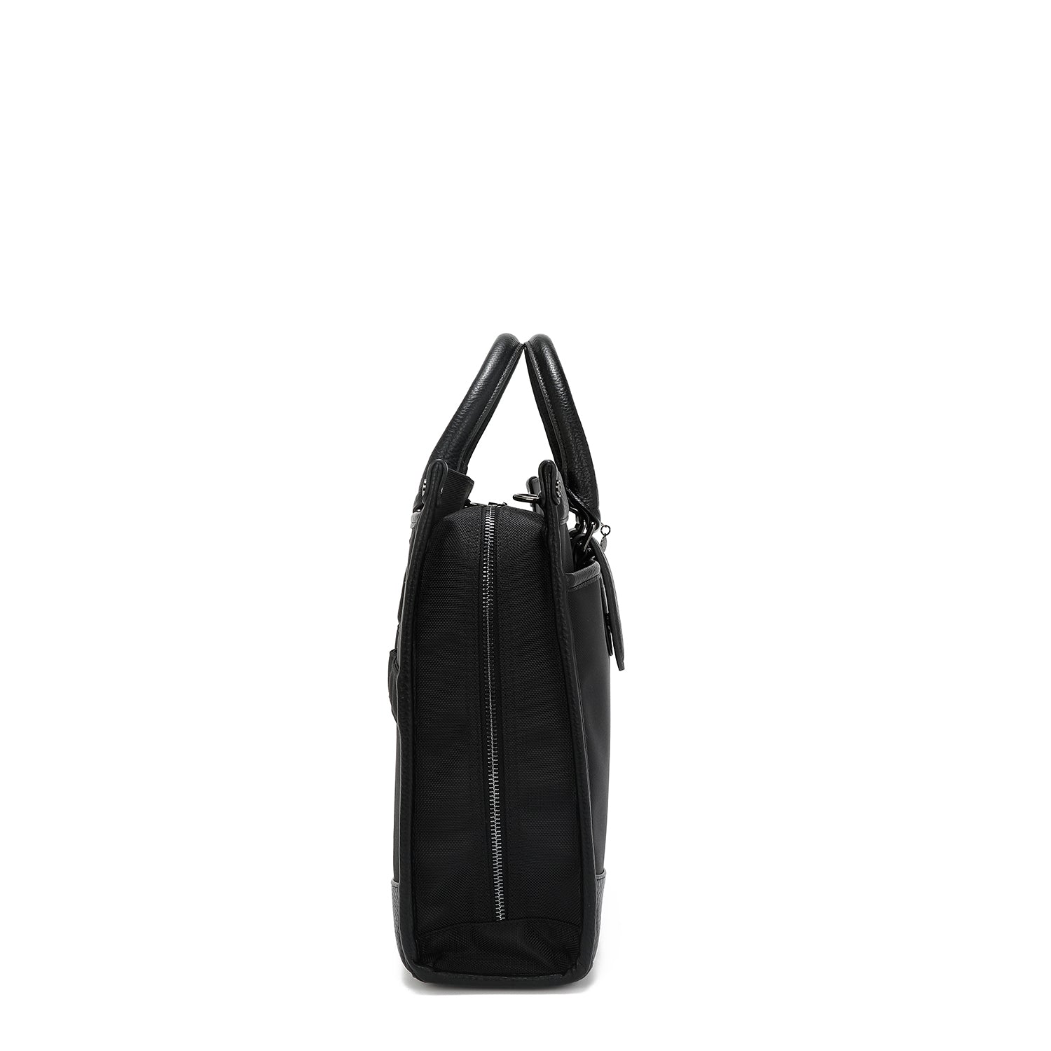 BLACK BRIEFCASE WITH POCKETS FOR MEN