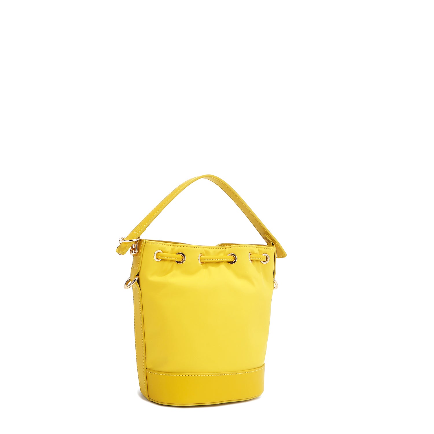 BOLSO CUBO CON PARCHES DE COLORES (AMARILLO)
