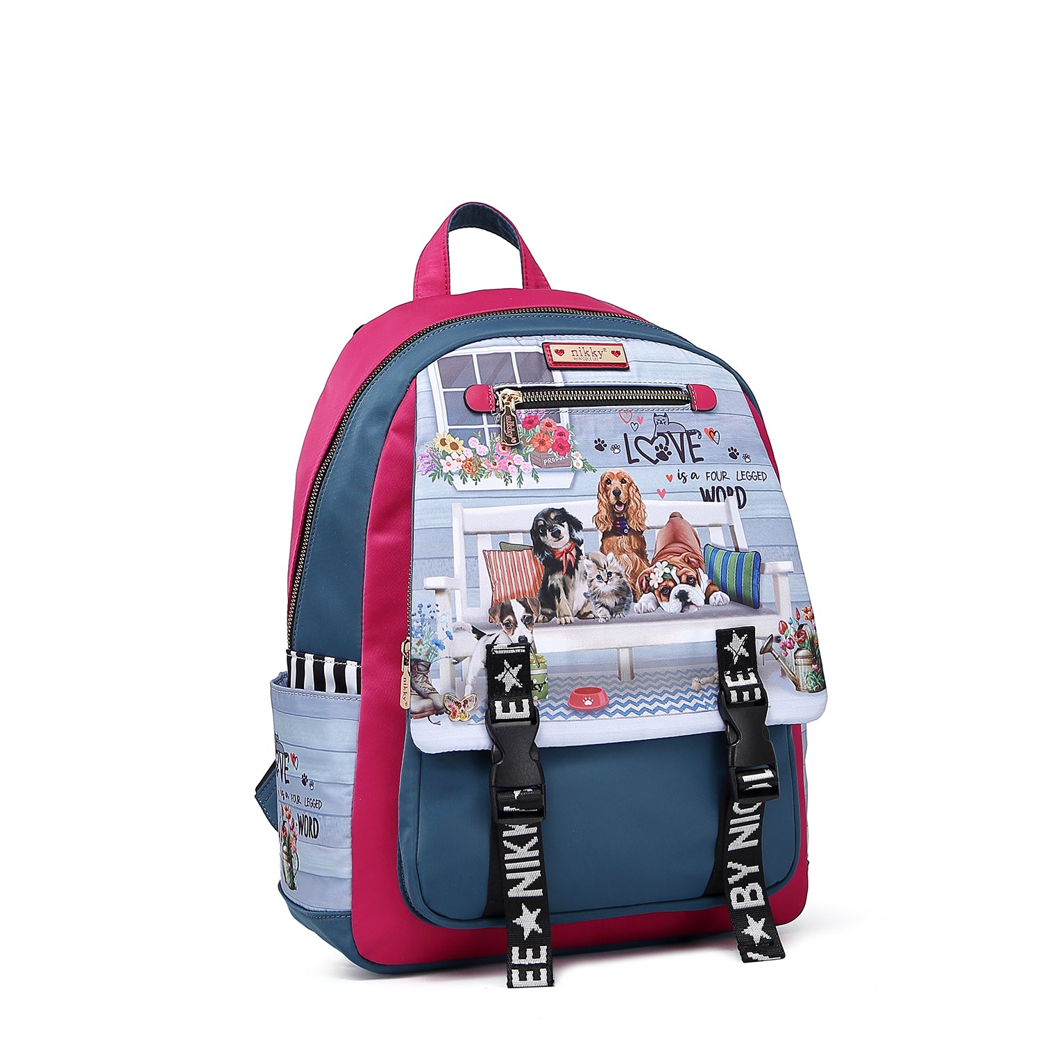 ZAINO CON PATTA IN NYLON <tc>ONE HAPPY FAMILY</tc>