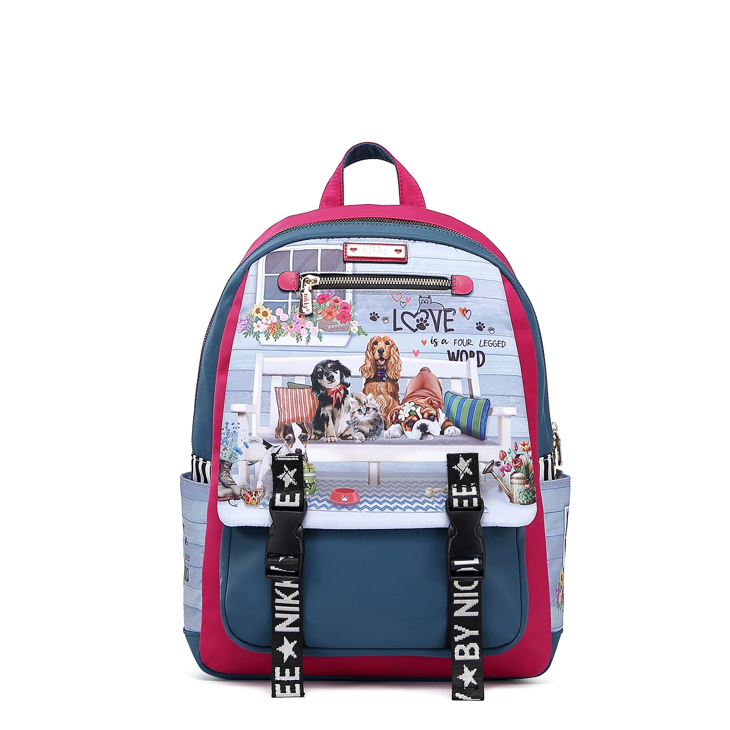 ZAINO CON PATTA IN NYLON <tc>ONE HAPPY FAMILY</tc>