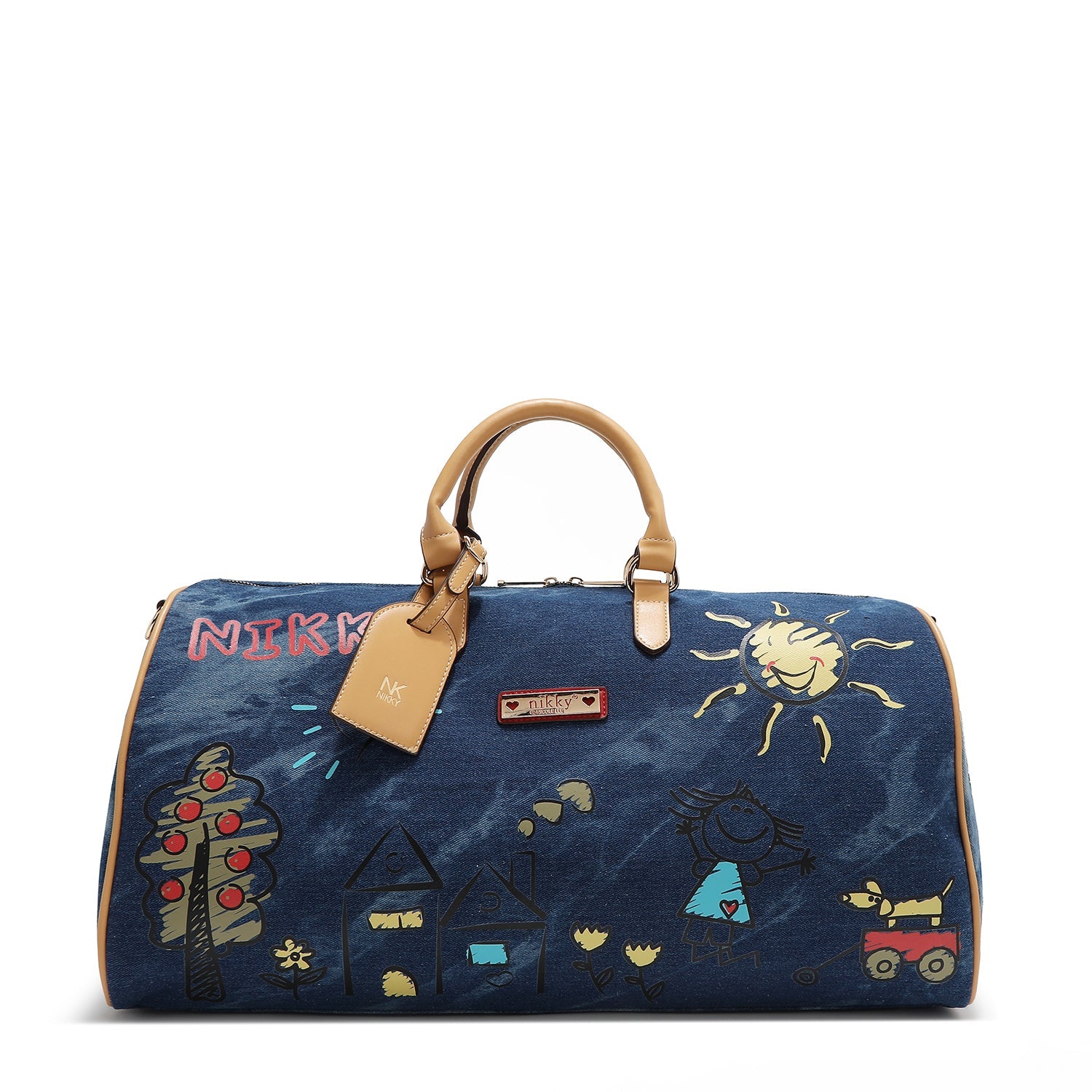 TURNTASCHE AUS CANVAS <tc>NIKKY</tc> (BLAU)