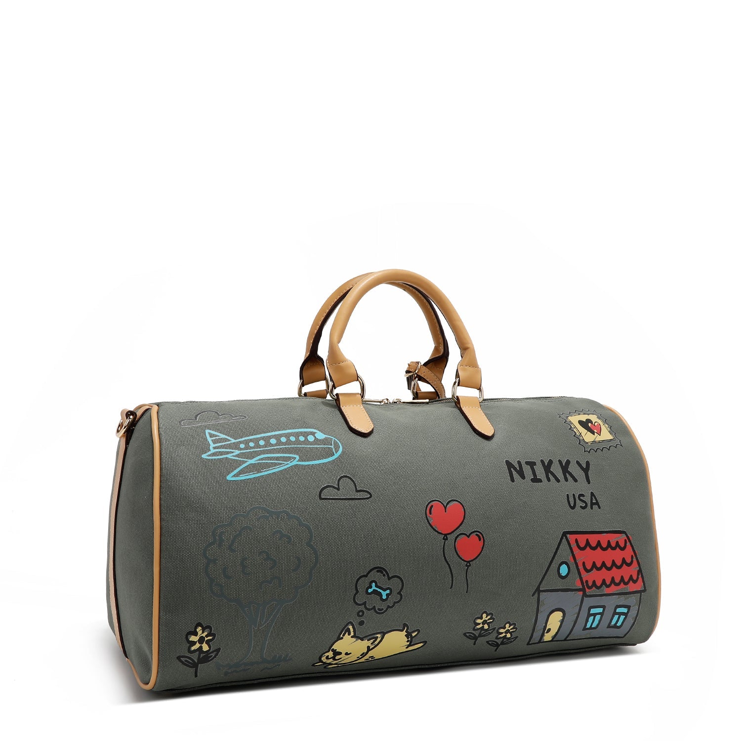 Canvas gym bag (green)