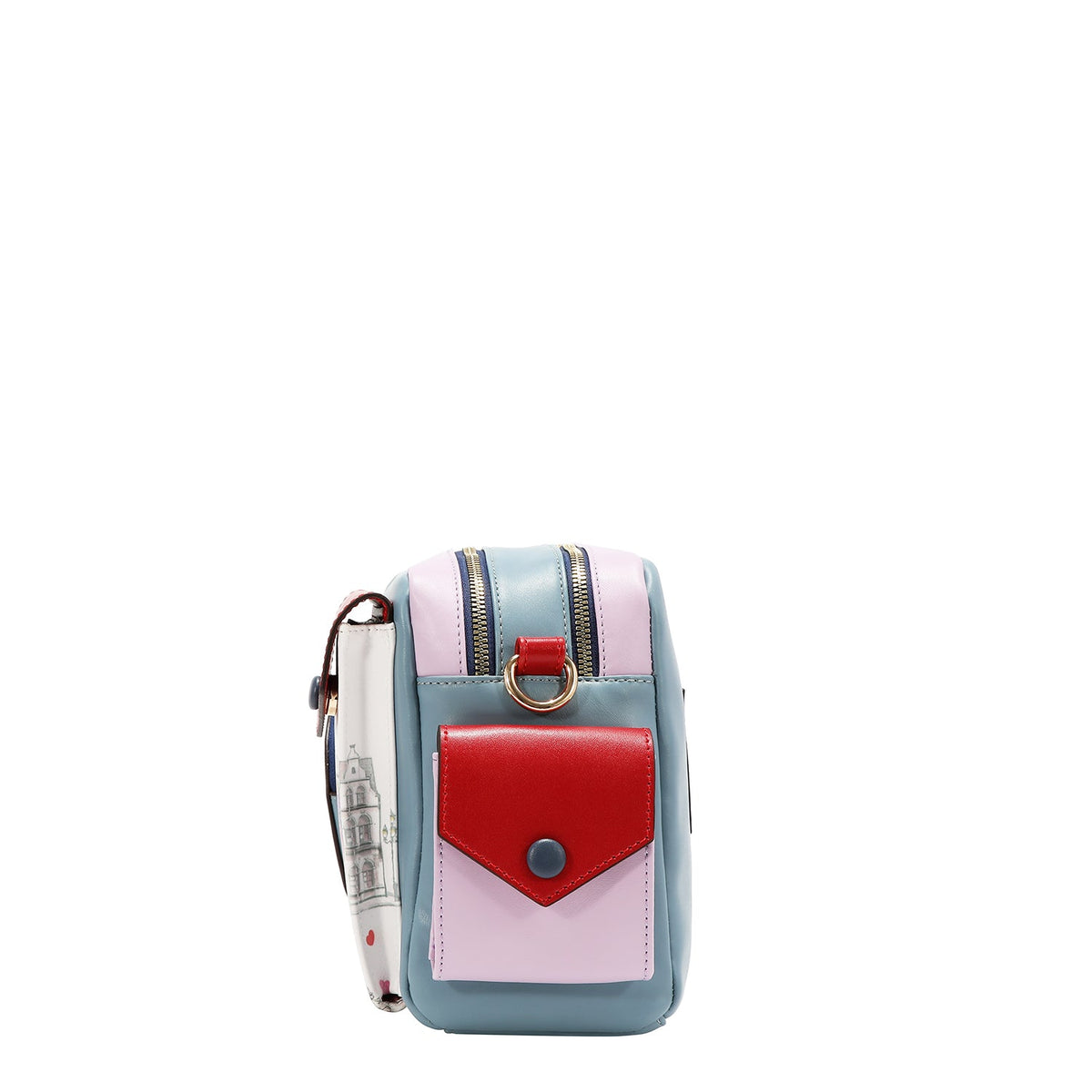 BOLSO BANDOLERA MULTIBOLSILLOS (GLAMOROUS WALK-BLANCO)