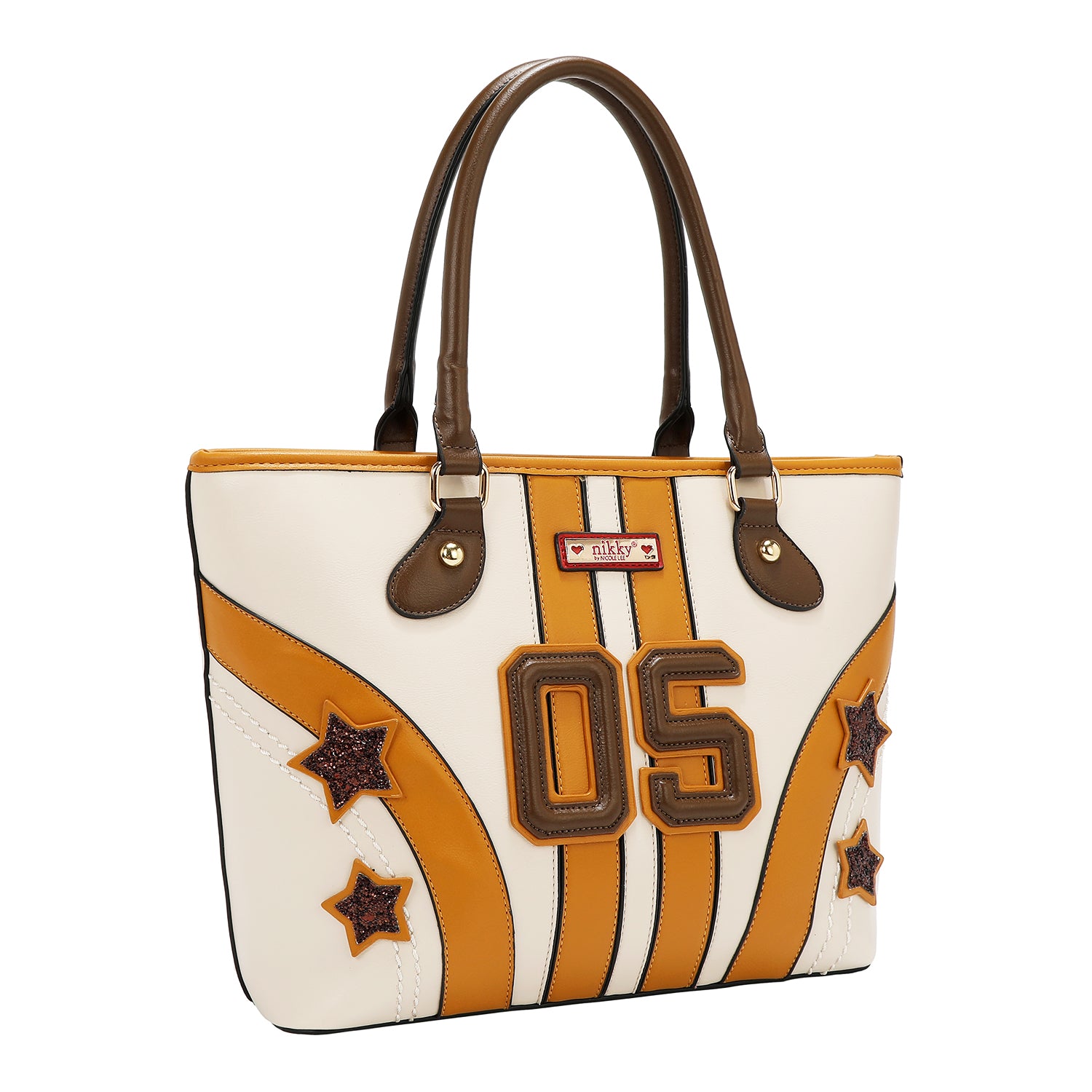 BOLSO SHOPPER VARSITY (BEIGE)