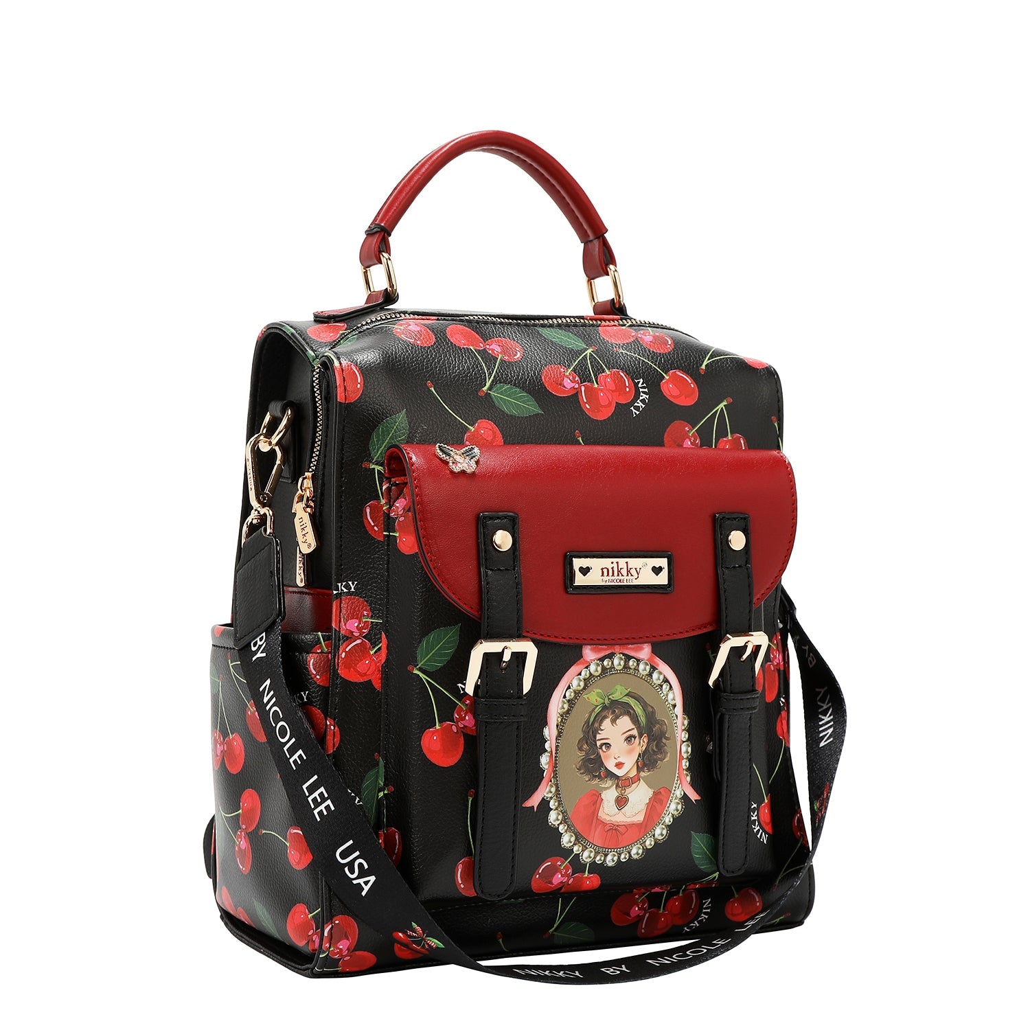 BACKPACK NK13114 (CHERRY LIPS-BLACK)